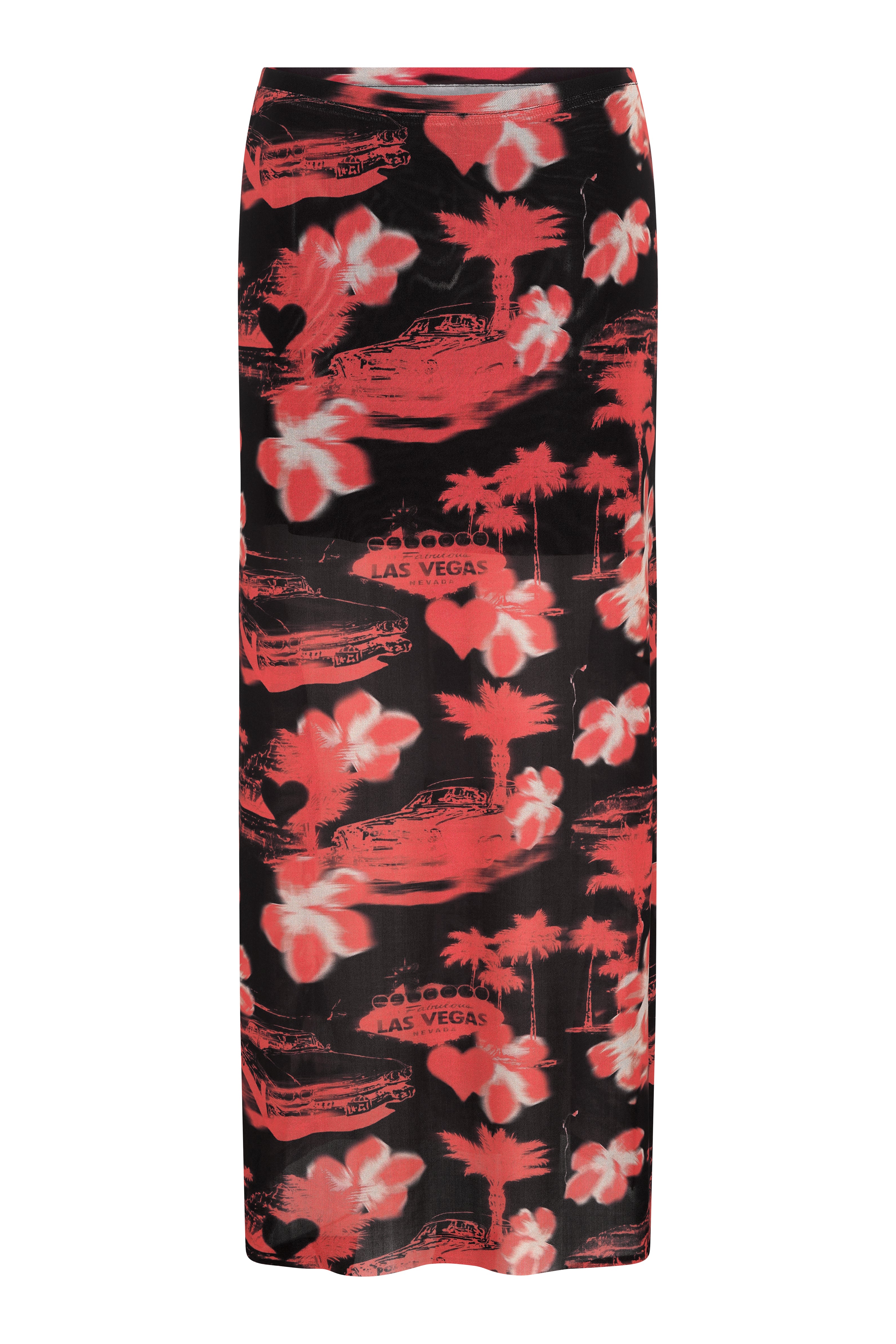 Women’s Black / Red Aloha Skirt Extra Small Wild Lovers London