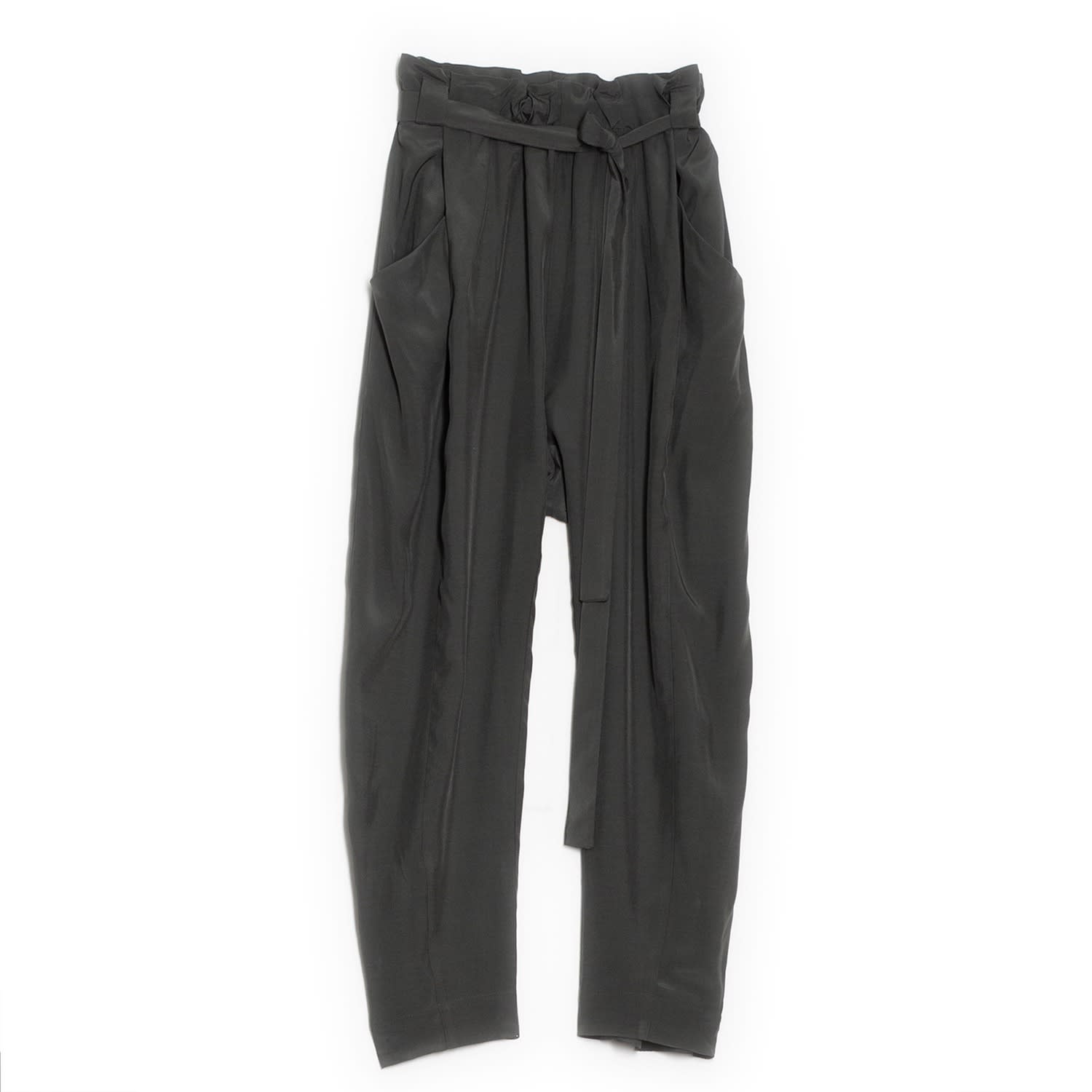 Pegged Pants With Elastic Waistband - Green | gaffer&fluf