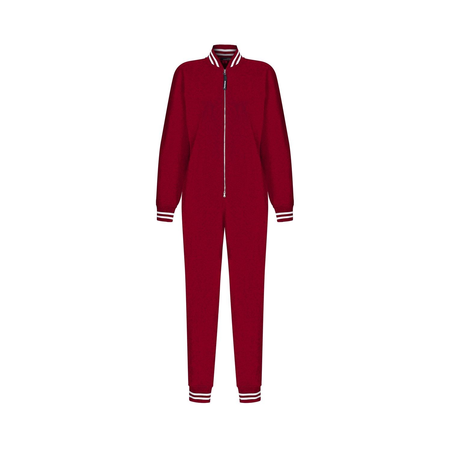 Monosuit Women's Viscose Bombersuit Jumpsuit- Red In Red