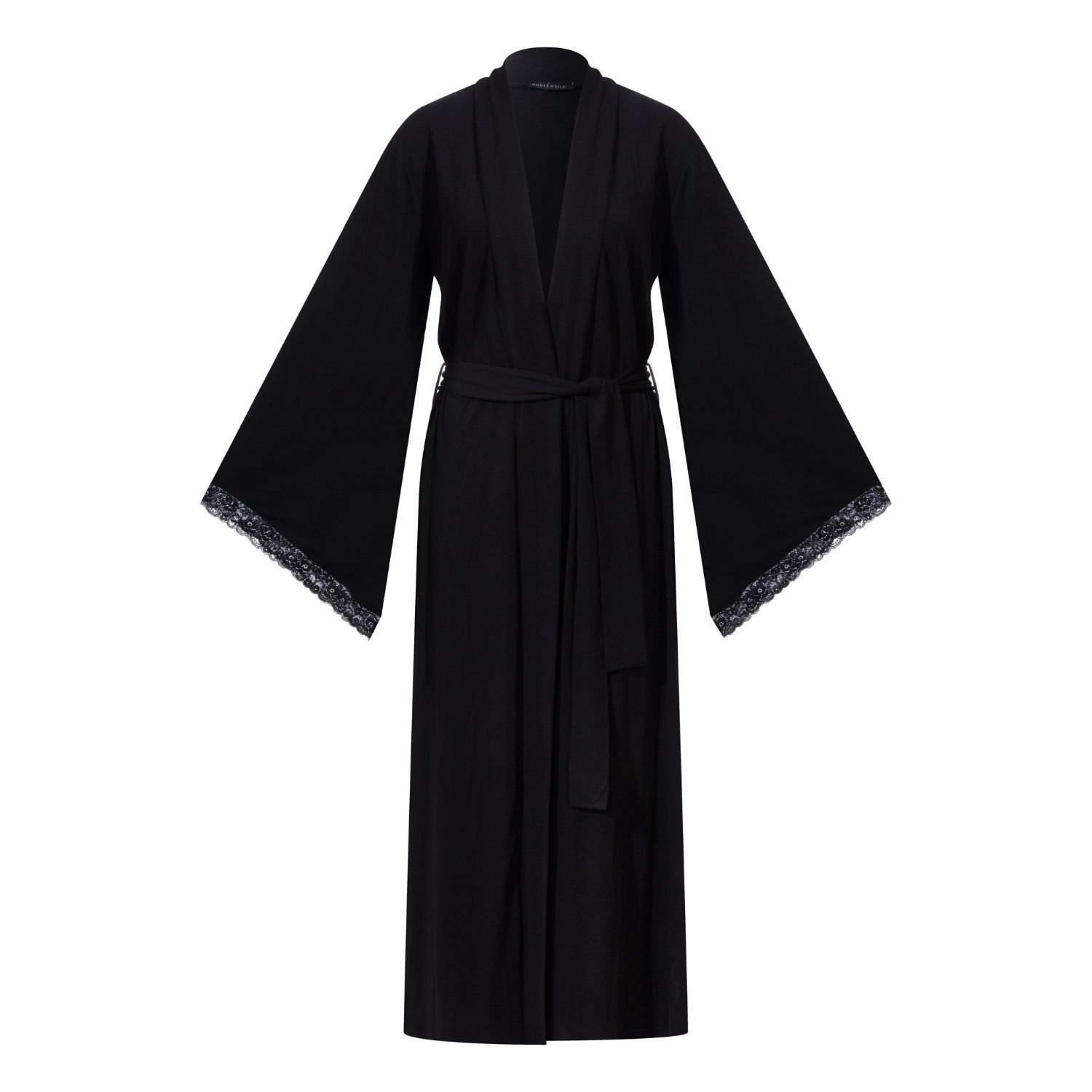 House Of Silk Women's Black Petra Maxi Soft Robe