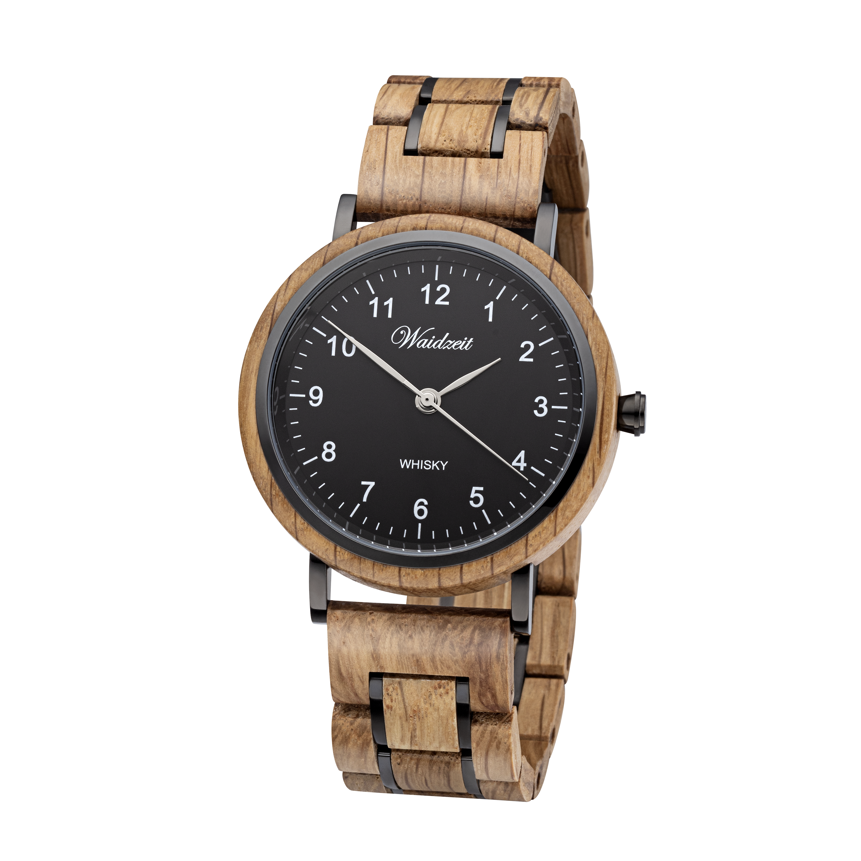 Men’s Black / Brown Whisky Black Wooden Watch Waidzeit