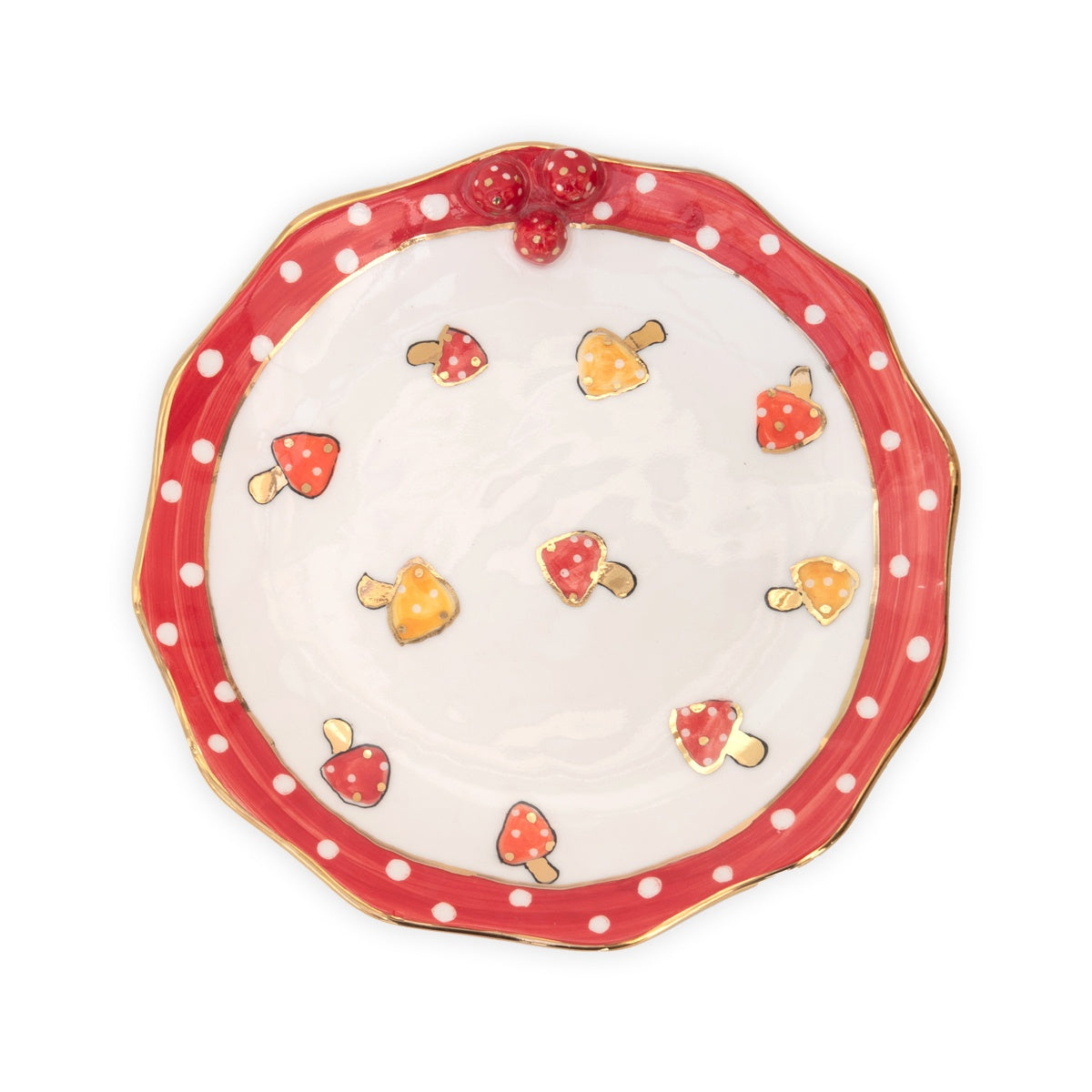 Sherie Boutik Mushroom Large Ceramic Plate