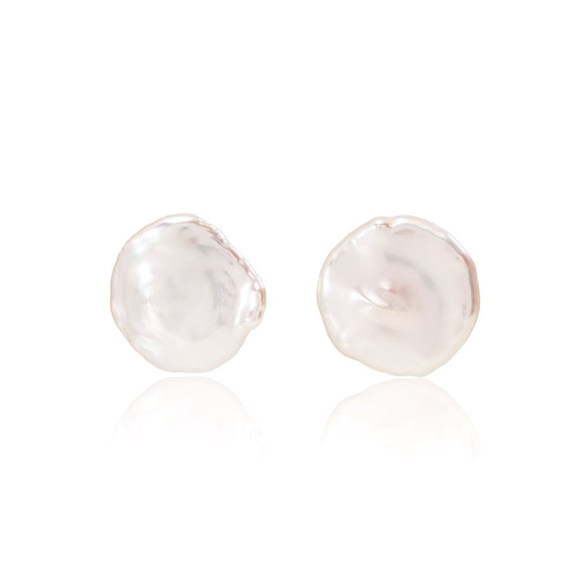 Pearls Of The Orient Online Women's White Decus Large Keishi Pearl Studs In White