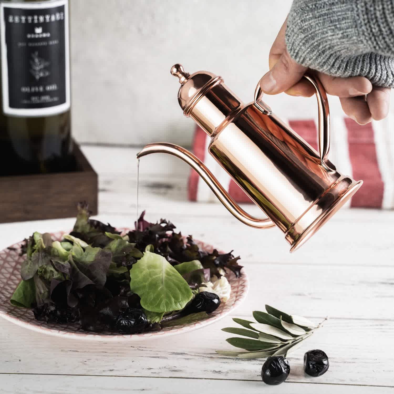 うずら♡ スプール・キューブ・香水瓶・プリンタートレー♡ Solid Copper Oil & Vinegar Dispenser | ANATOLIACRAFT | Wolf & Badger
