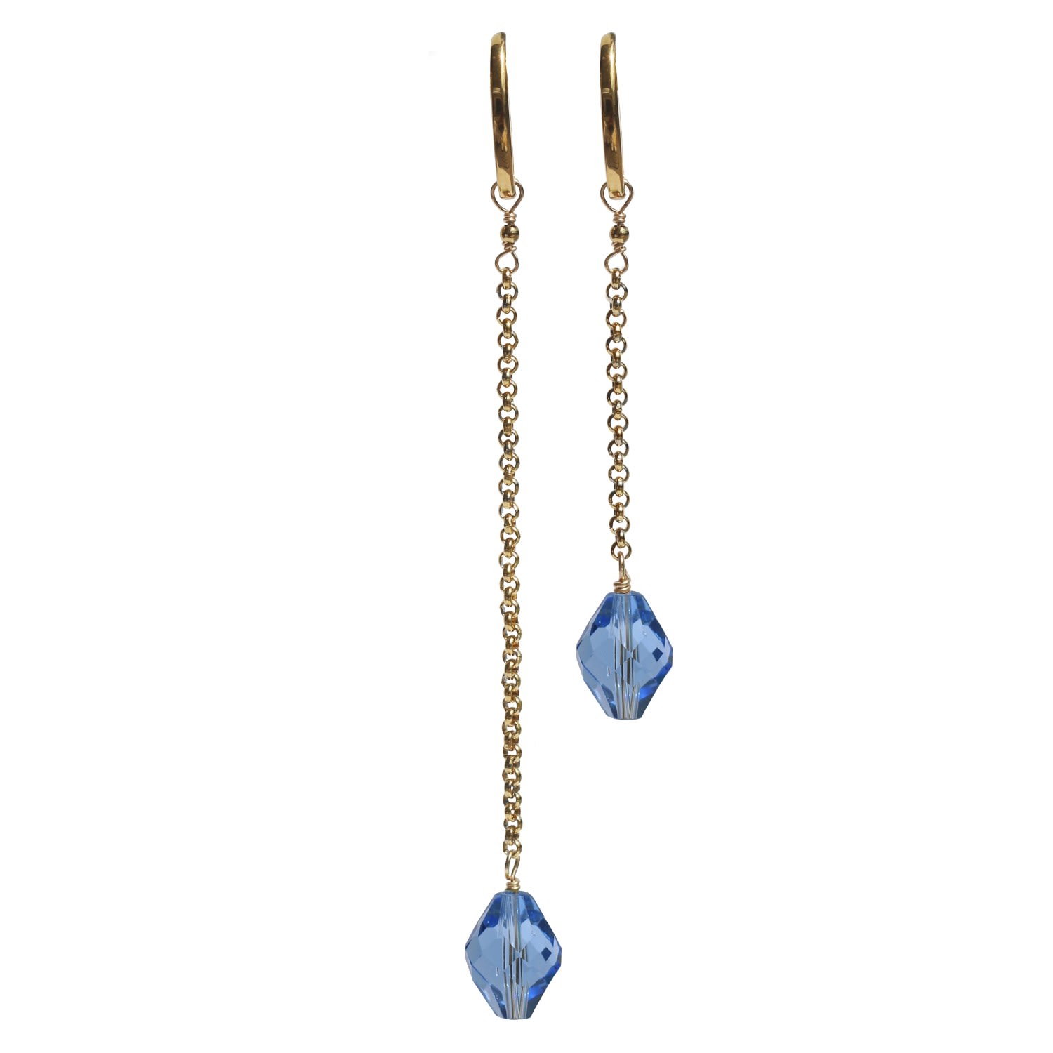 Marquise Swim Women's Gold / Blue Bikini Charms - M&me Marquise Light Sapphire Crystal & Gold In Multi