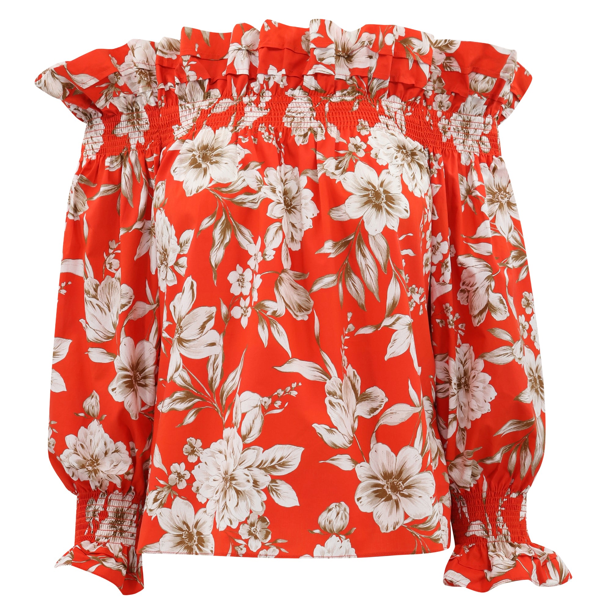 Women’s Regina Top - Red Magnolia Large Christy Lynn