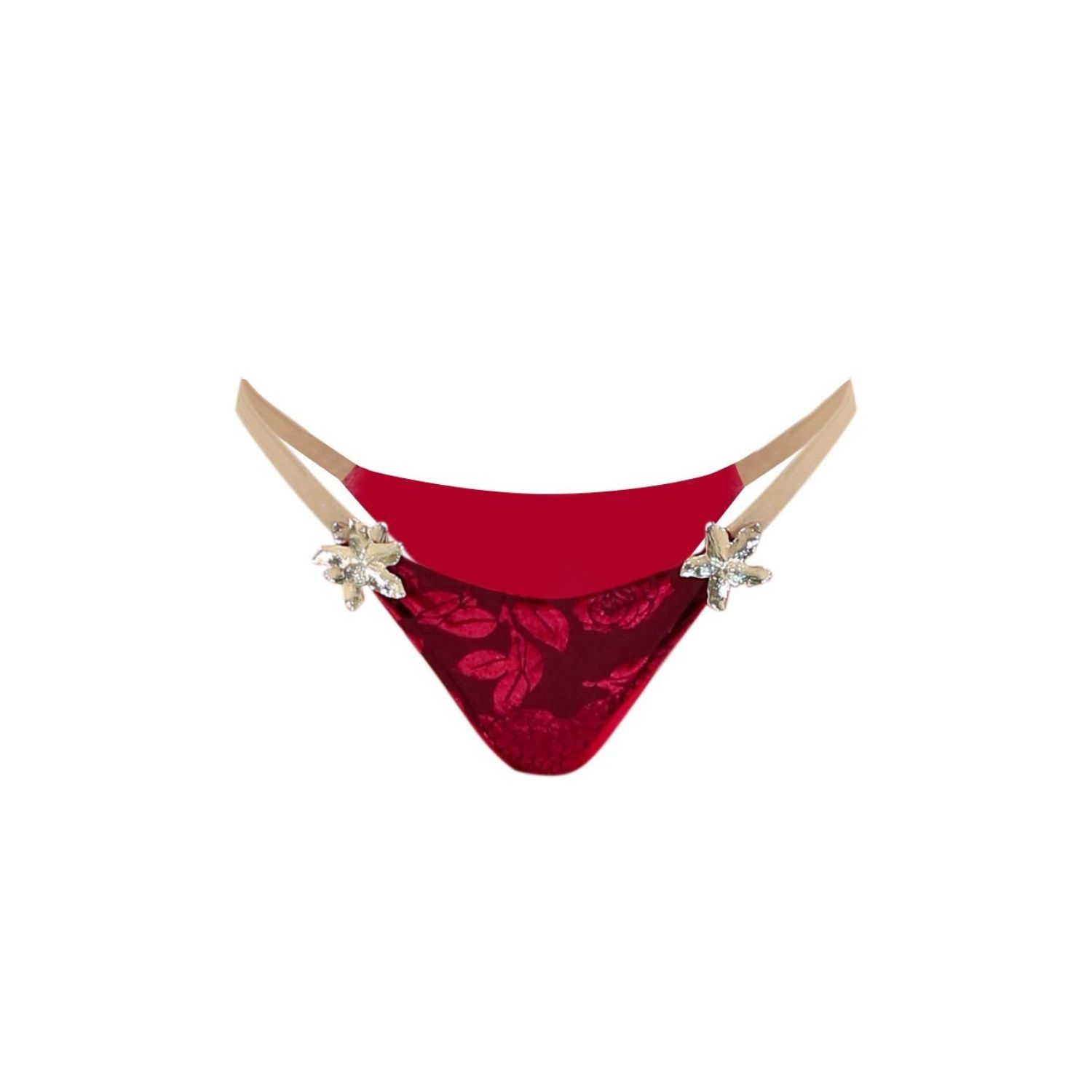 Belletage Swimwear Women's Neutrals / Red The Florence Bikini Bottom In Red