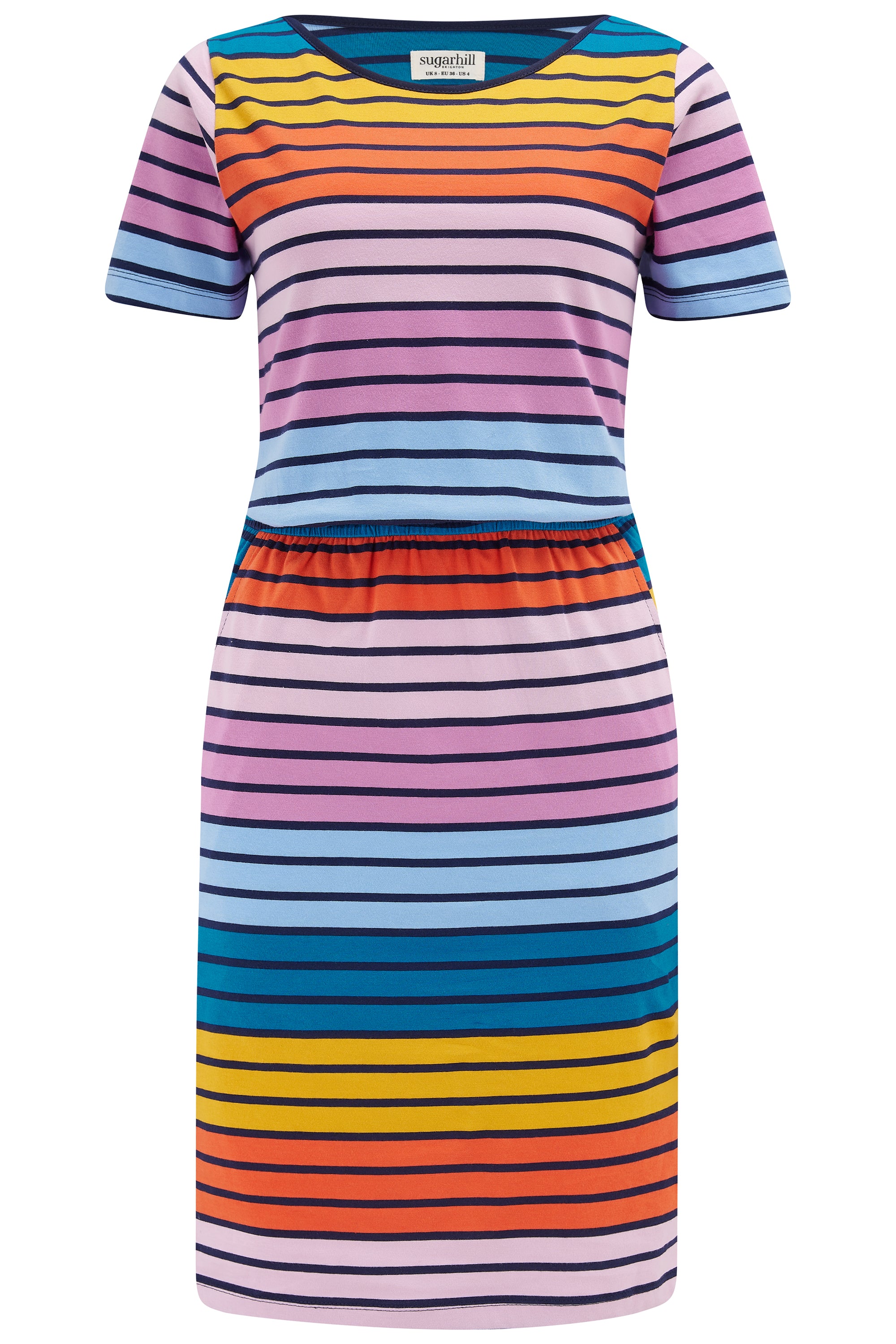 Sugarhill Brighton Women's Terri Jersey Dress Multi, Sundown Stripe