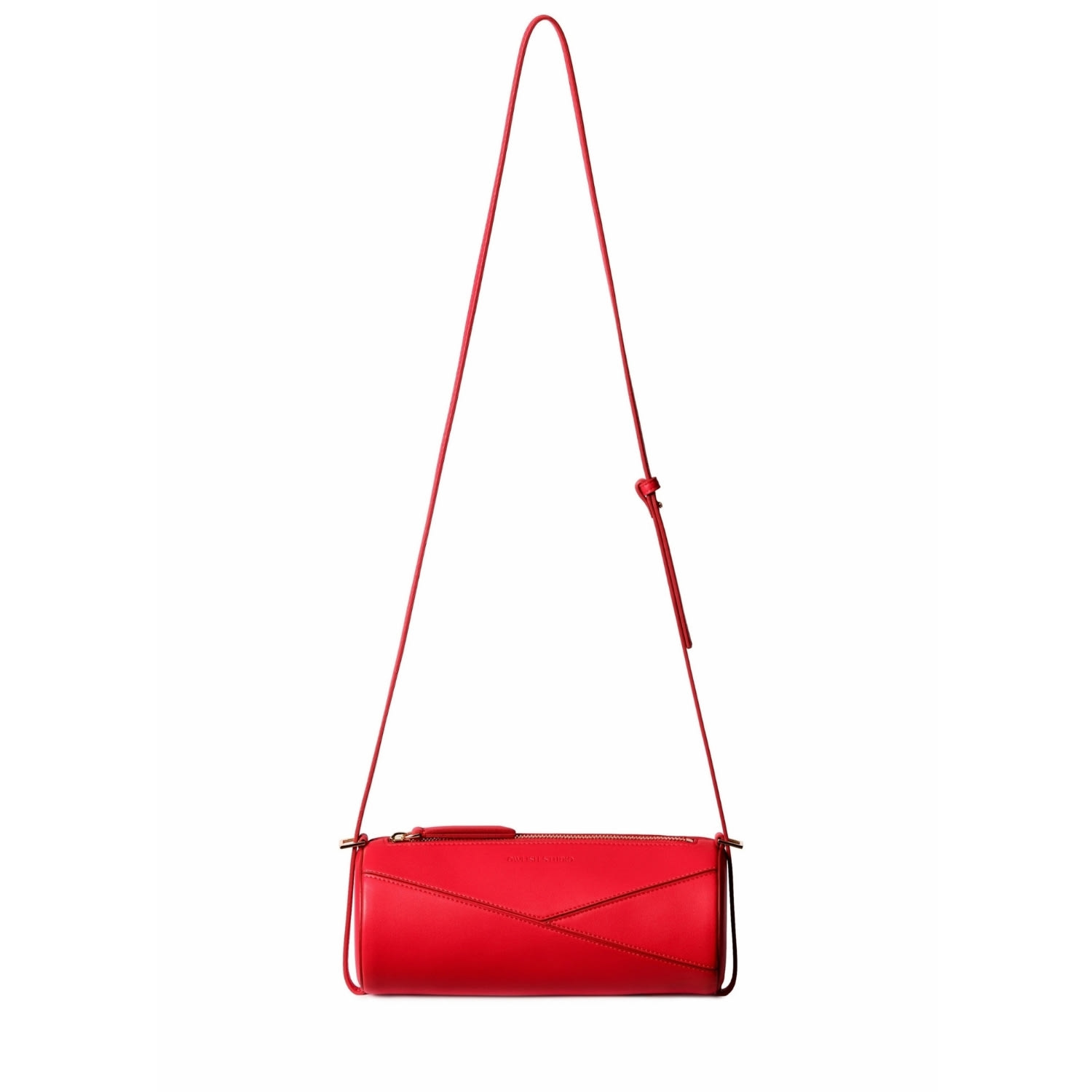 Owlish Studio Women's Reef Vegan Leather Cylinder Bag - True Red In Red