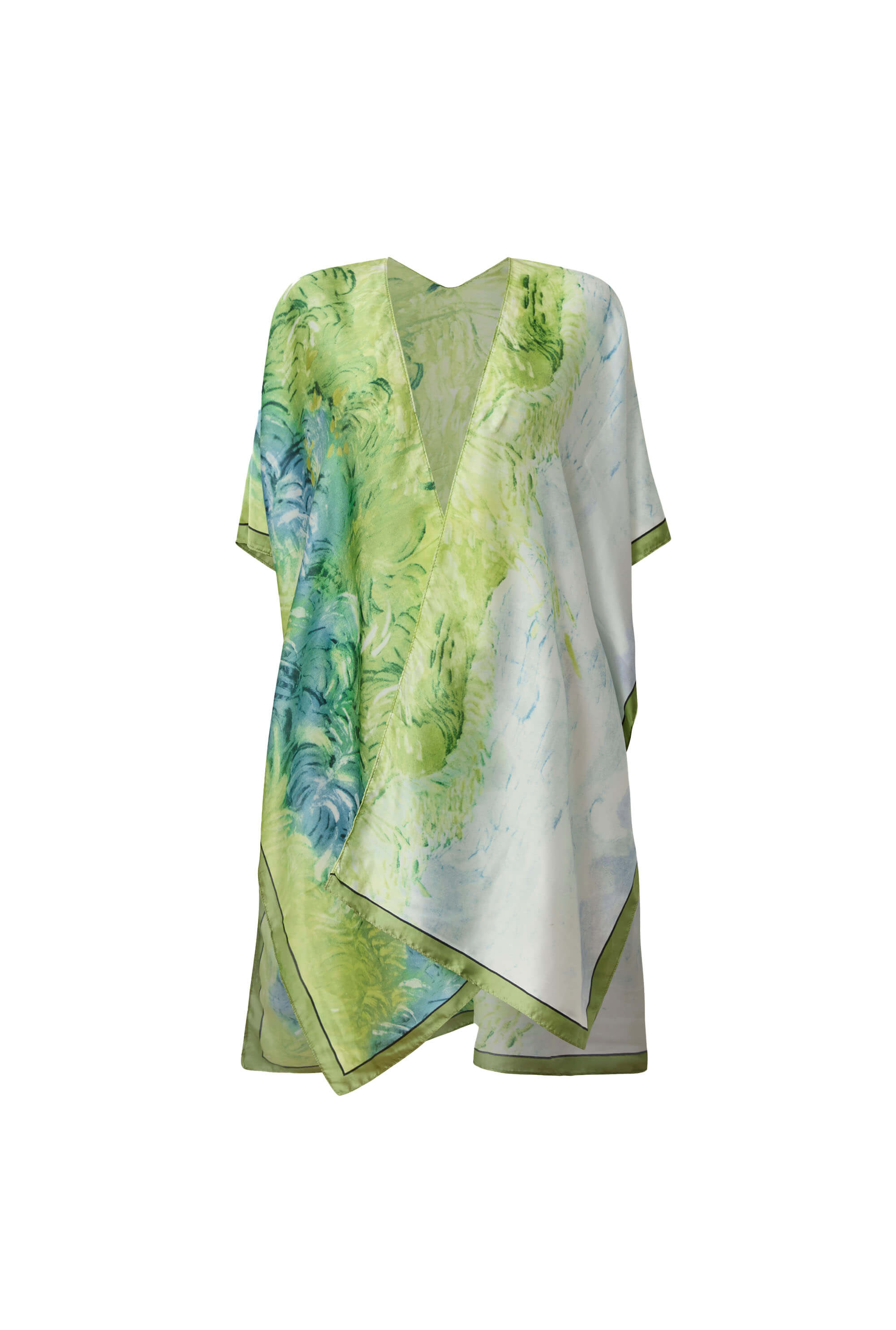 James Lakeland Women's Green Watercolour Kaftan In Green