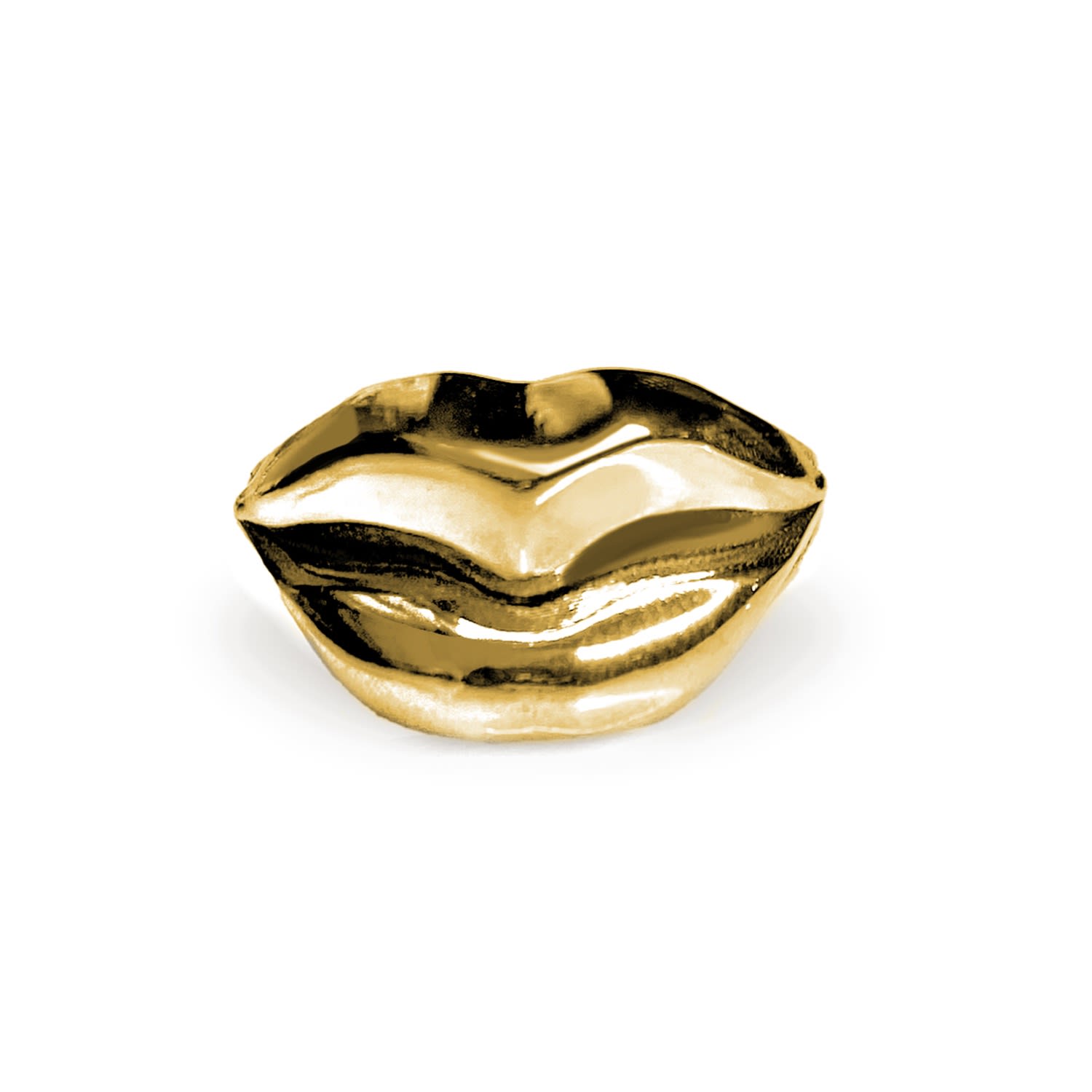 Perry Gargano The Dali Lips Ring - Gold Brass - Avant Garde Womens