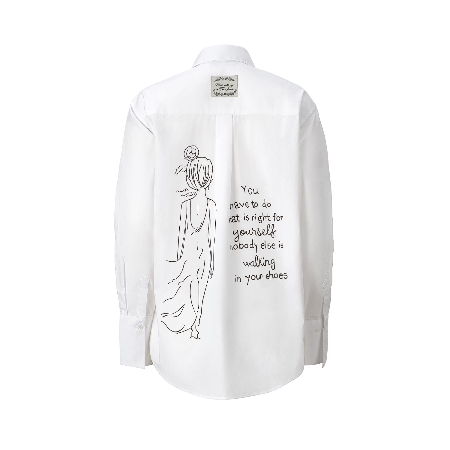 Madlen Women's Black / White Confidence Hand Painted Shirt In Black/white