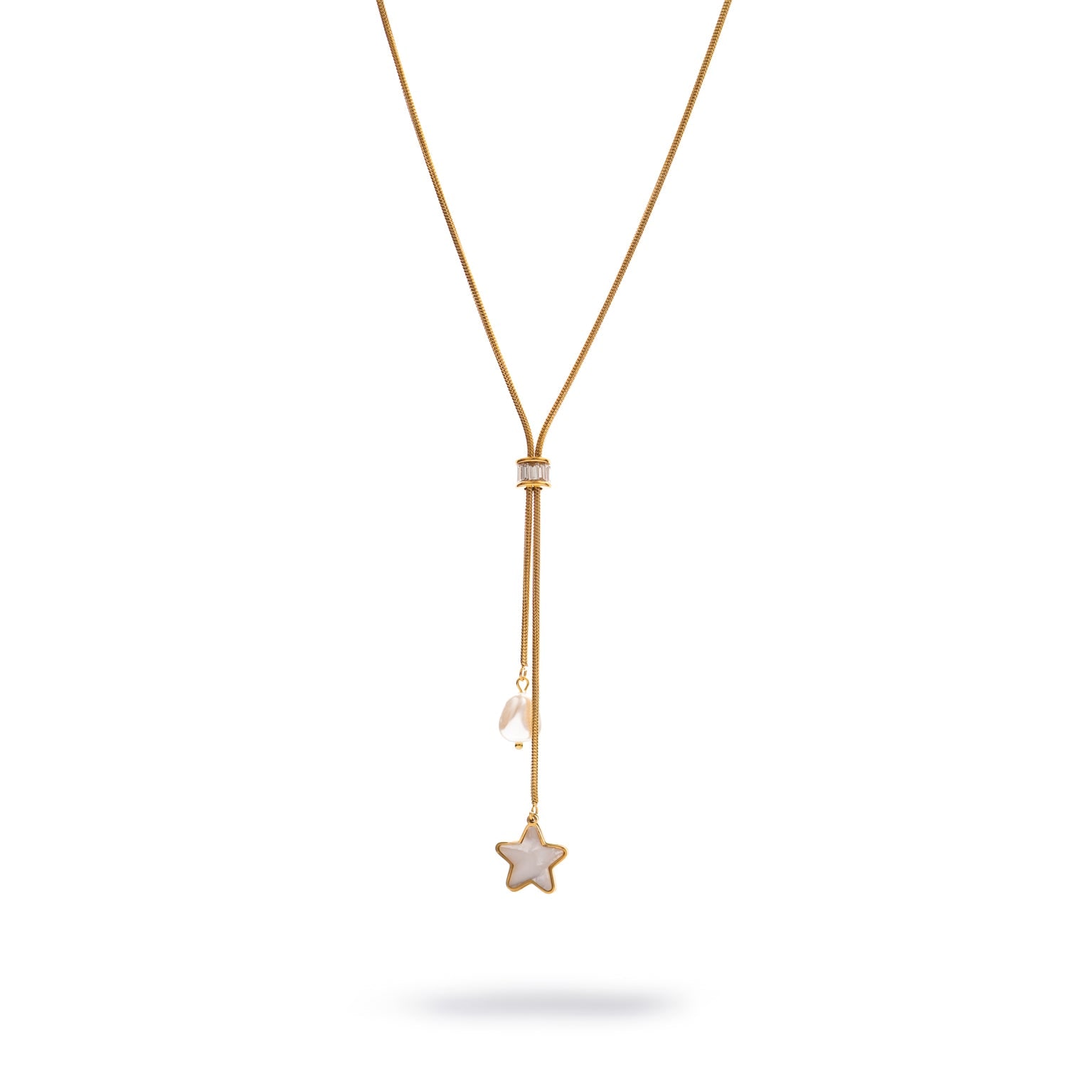 Ebru Jewelry Women's Starlight Glow Lariat Necklace - Gold In Gold