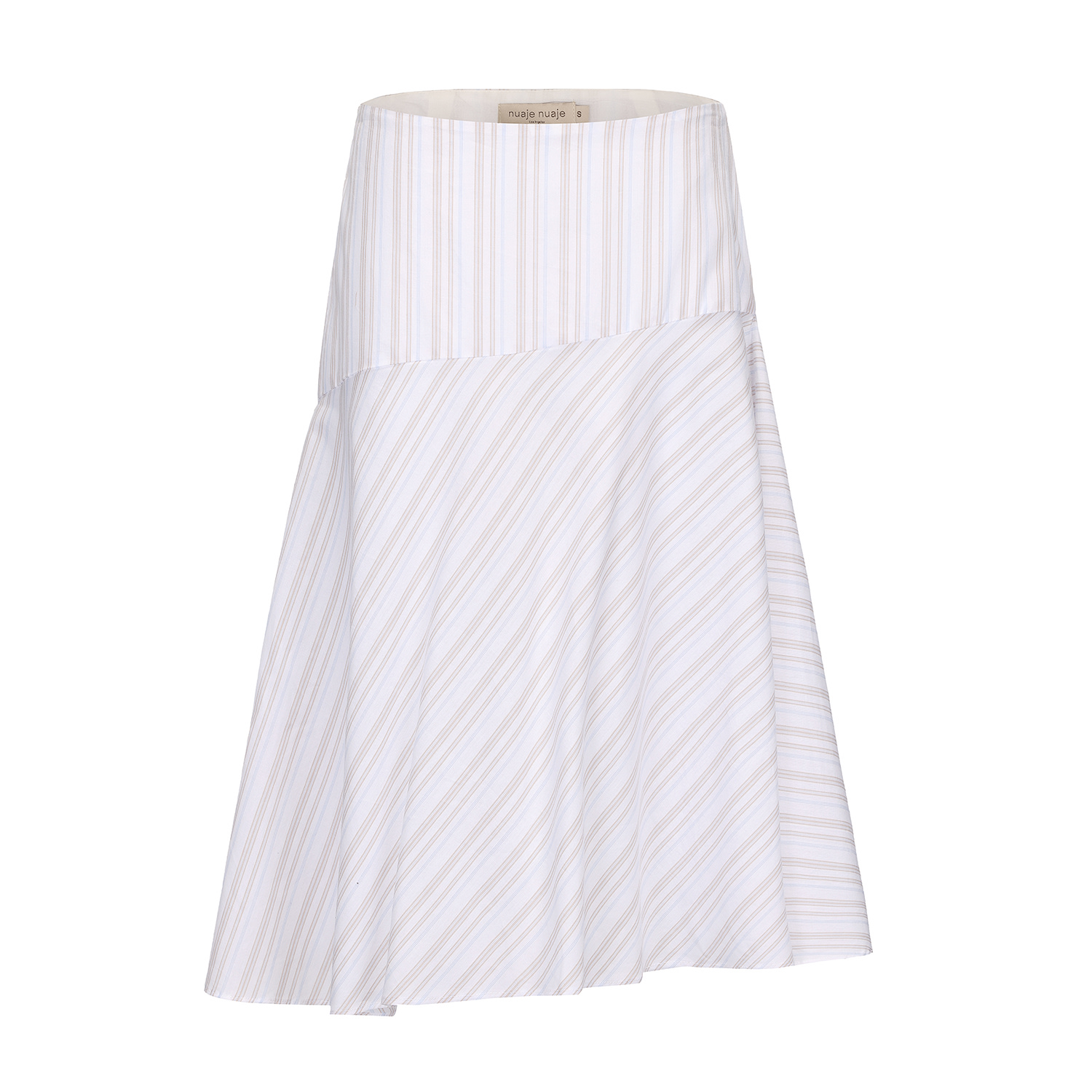 Women's White Lynn Flare Midi Skirt | Medium | Nuaje Nuaje
