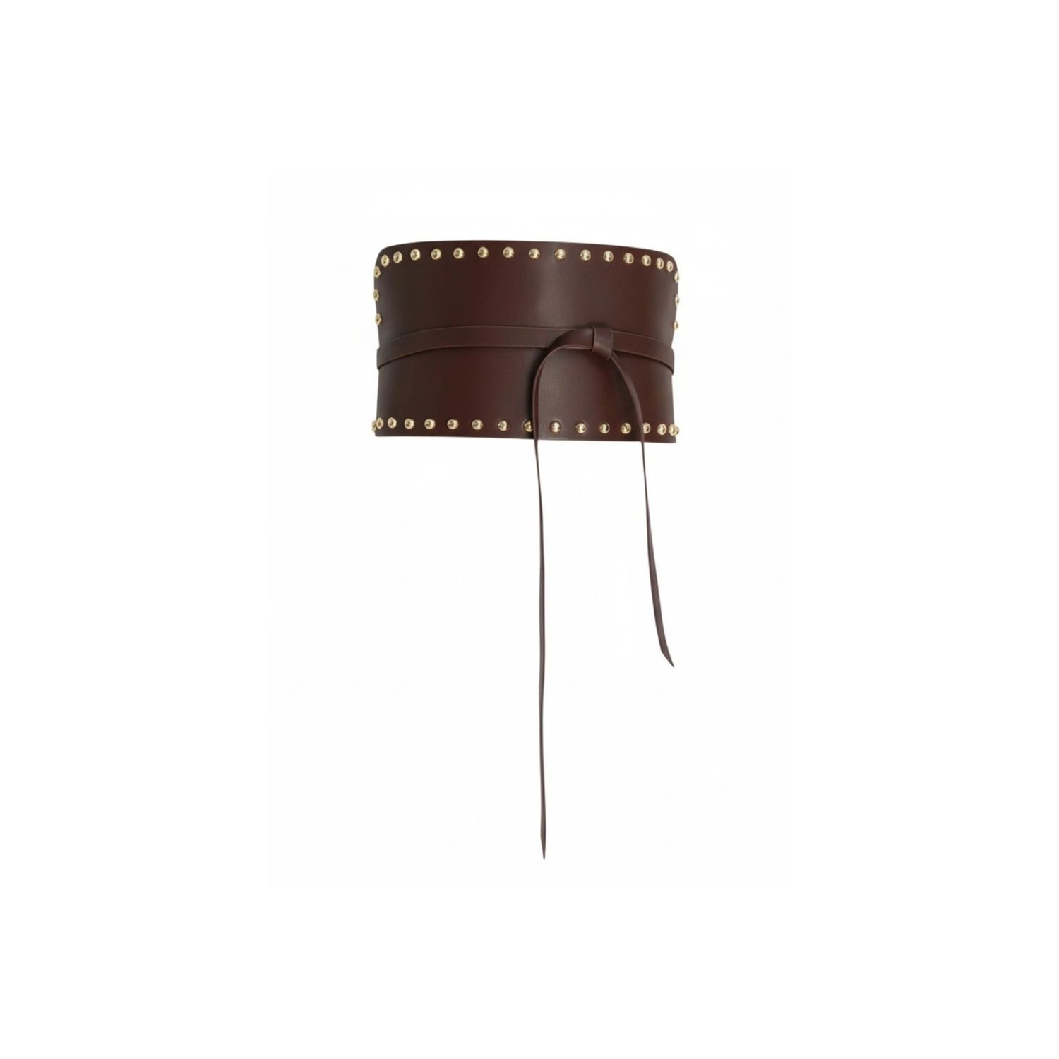 Women's Brown / Gold Corset Belt Studs - Walnut-Gold-Silver | One Size | Circular Path