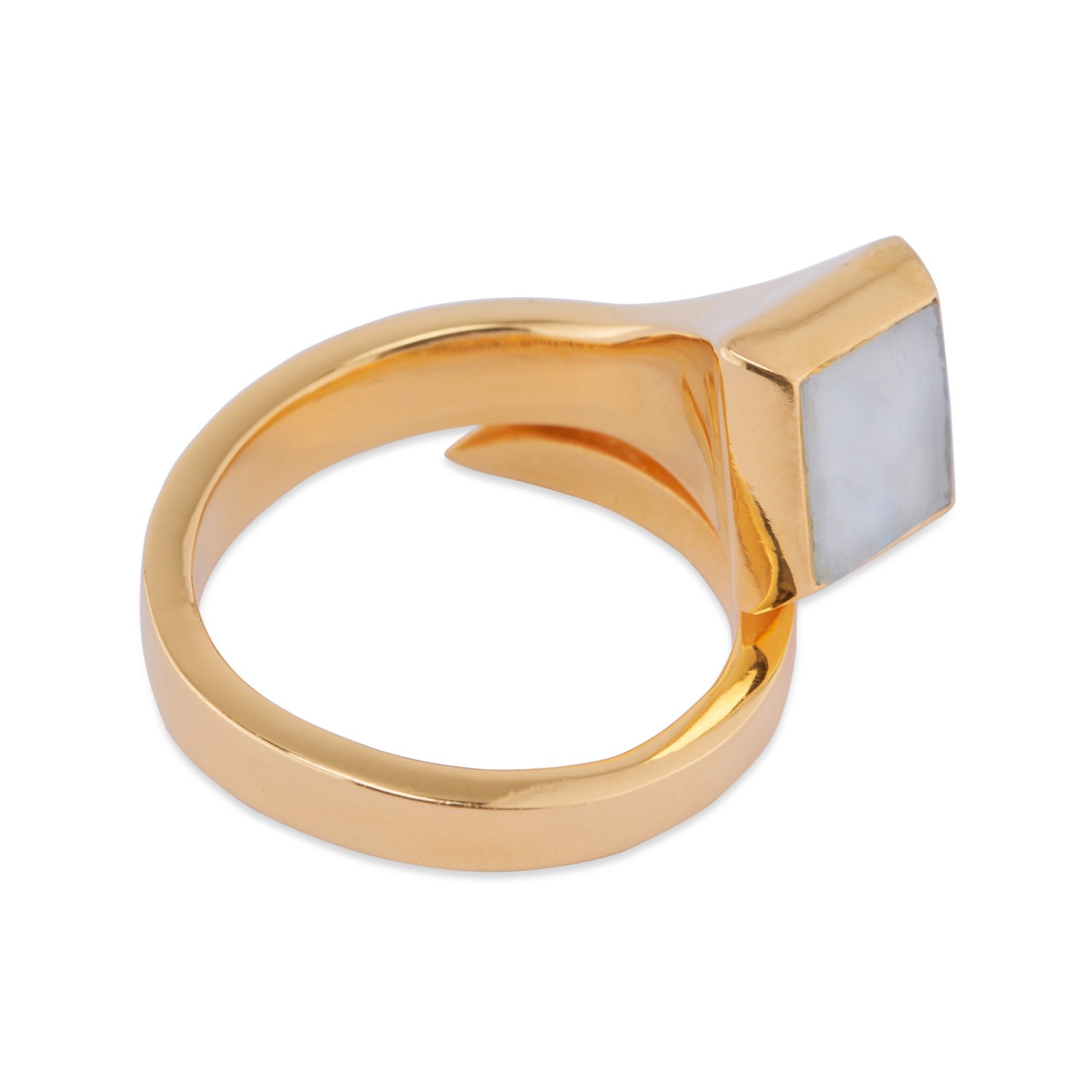 Women’s Amazon Ring Gold With Rainbow Moonstone Cristina Cipolli Jewellery