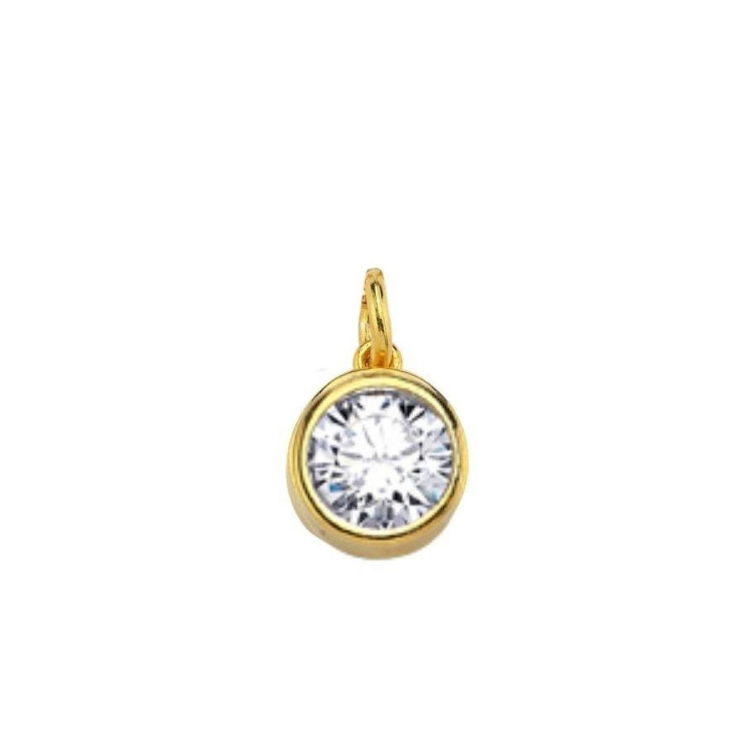 Linya Jewellery Women's White Birthstone Charm In White