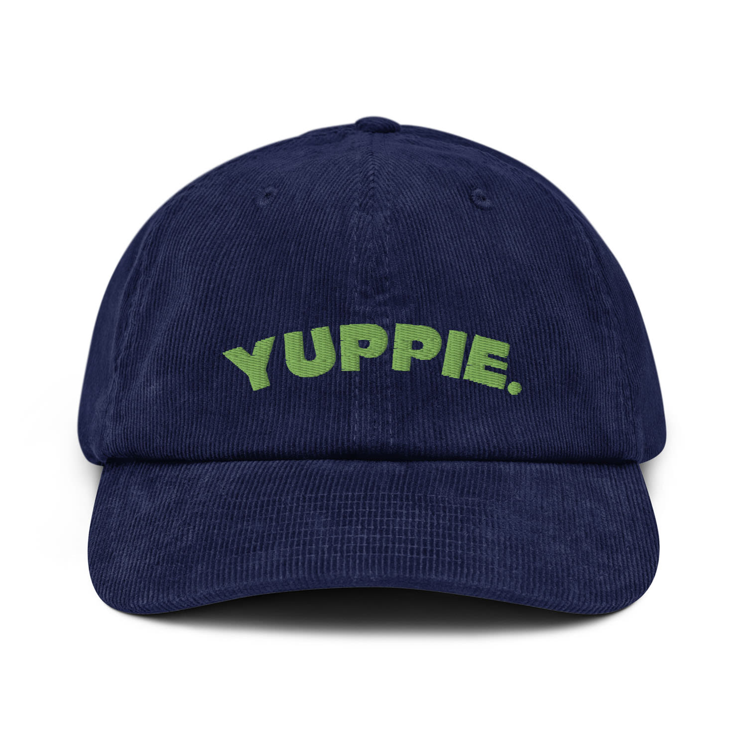 Men’s Blue / Green / Pink Navy Corduroy Yuppie Dad Cap Medium Quillattire