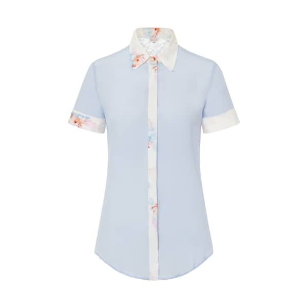 Gucci Sky Blue Classic Silk Shirt In Silk