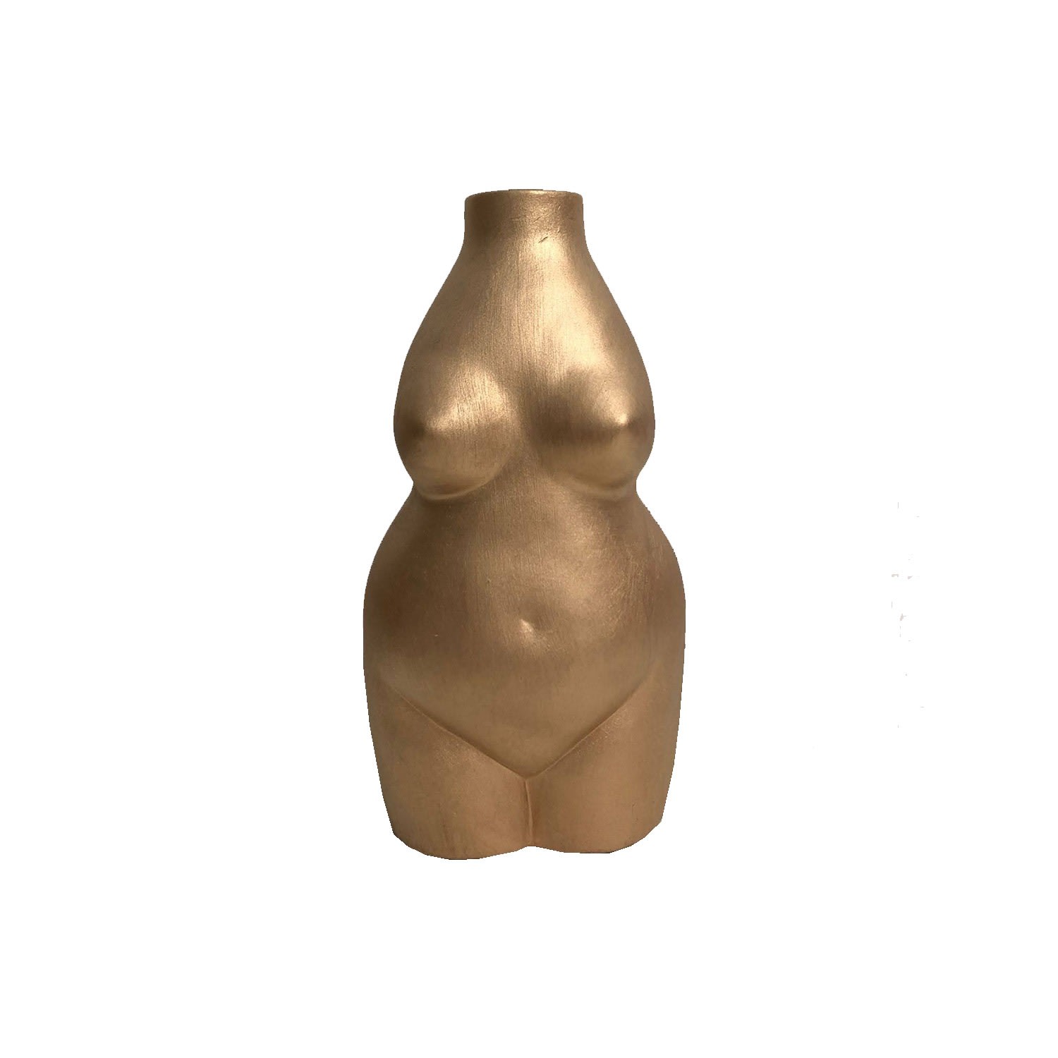 Quillattire Gold Voluptuous Female Body Vase In Gold