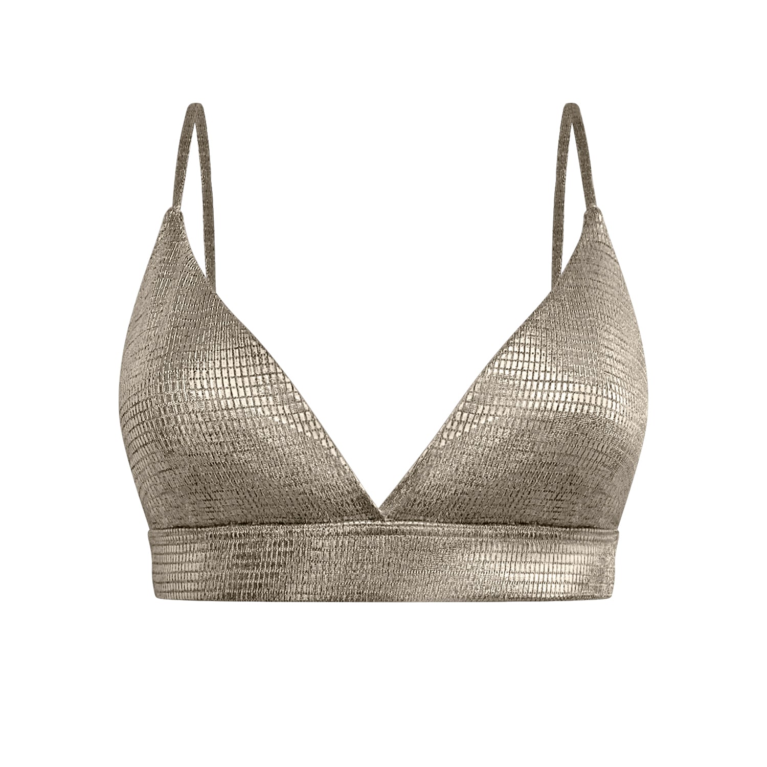 Why Mary Women's Luna Metallic Bralet In Gold In Gold