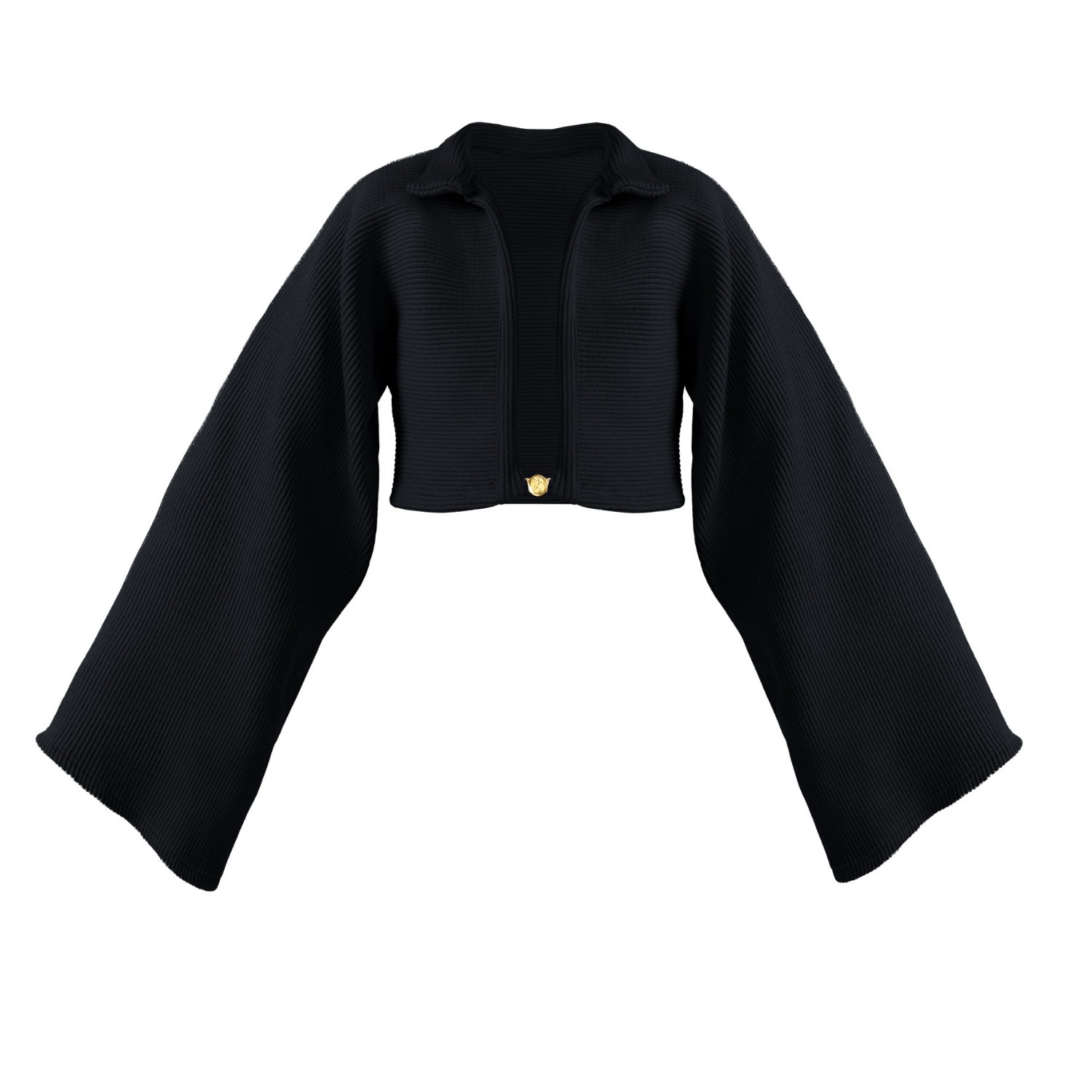 Kargede Women's Black Rib Knit Sweater – Designer Fit, Oversized In Black