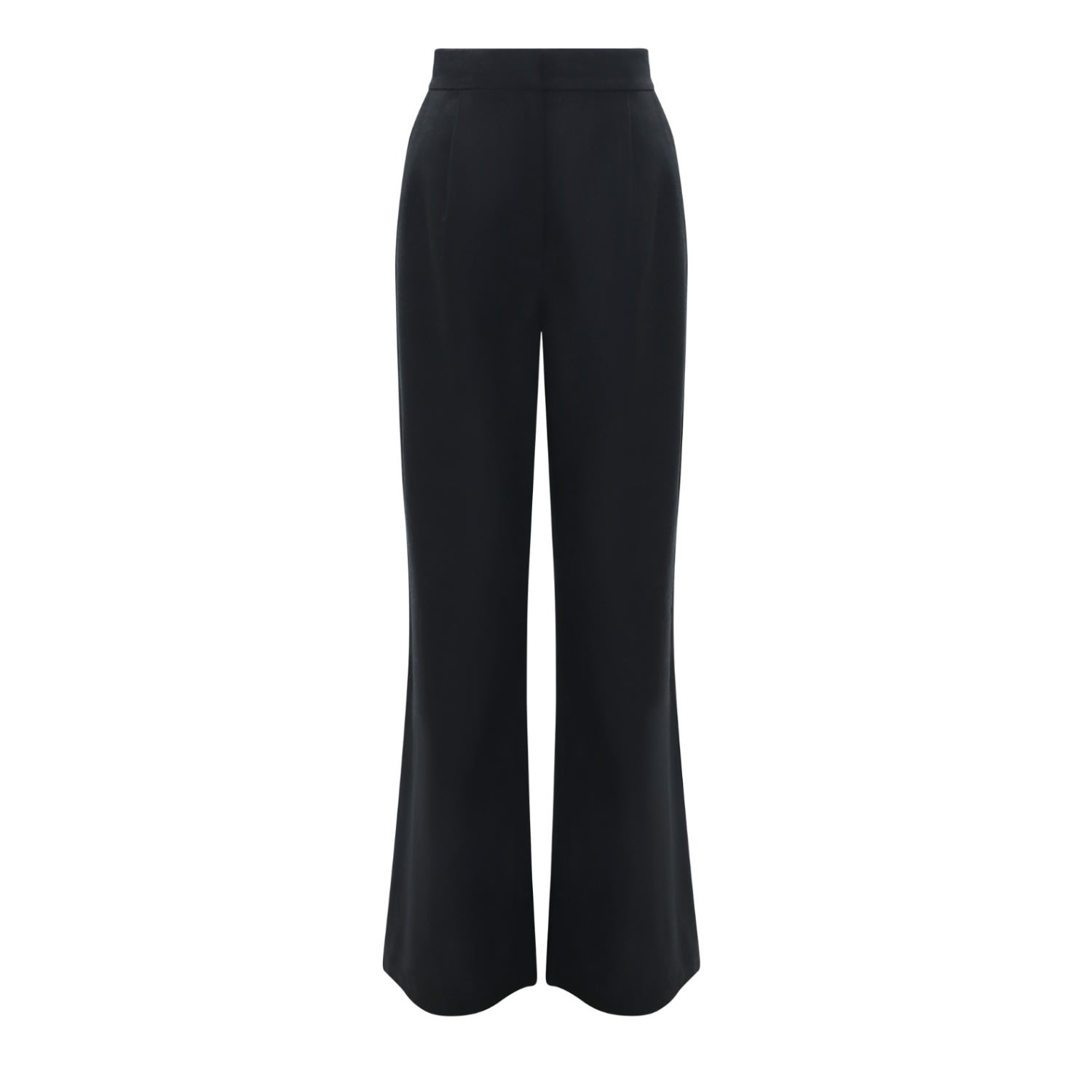 Women’s Tall Black Linen Marta Trousers - Elegant High-Waisted & Straight Small Kk