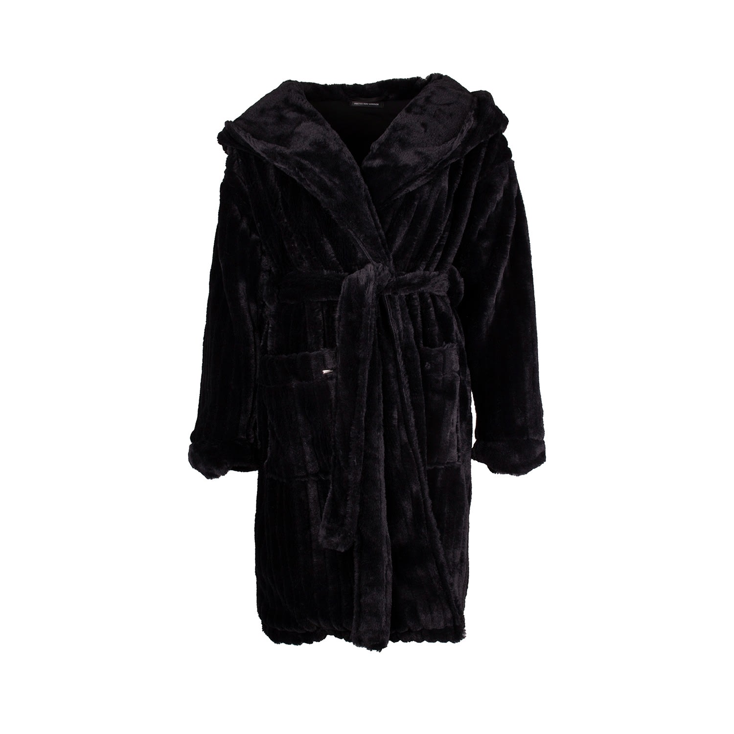 Pretty You Women's Cloud Robe In Black In Black