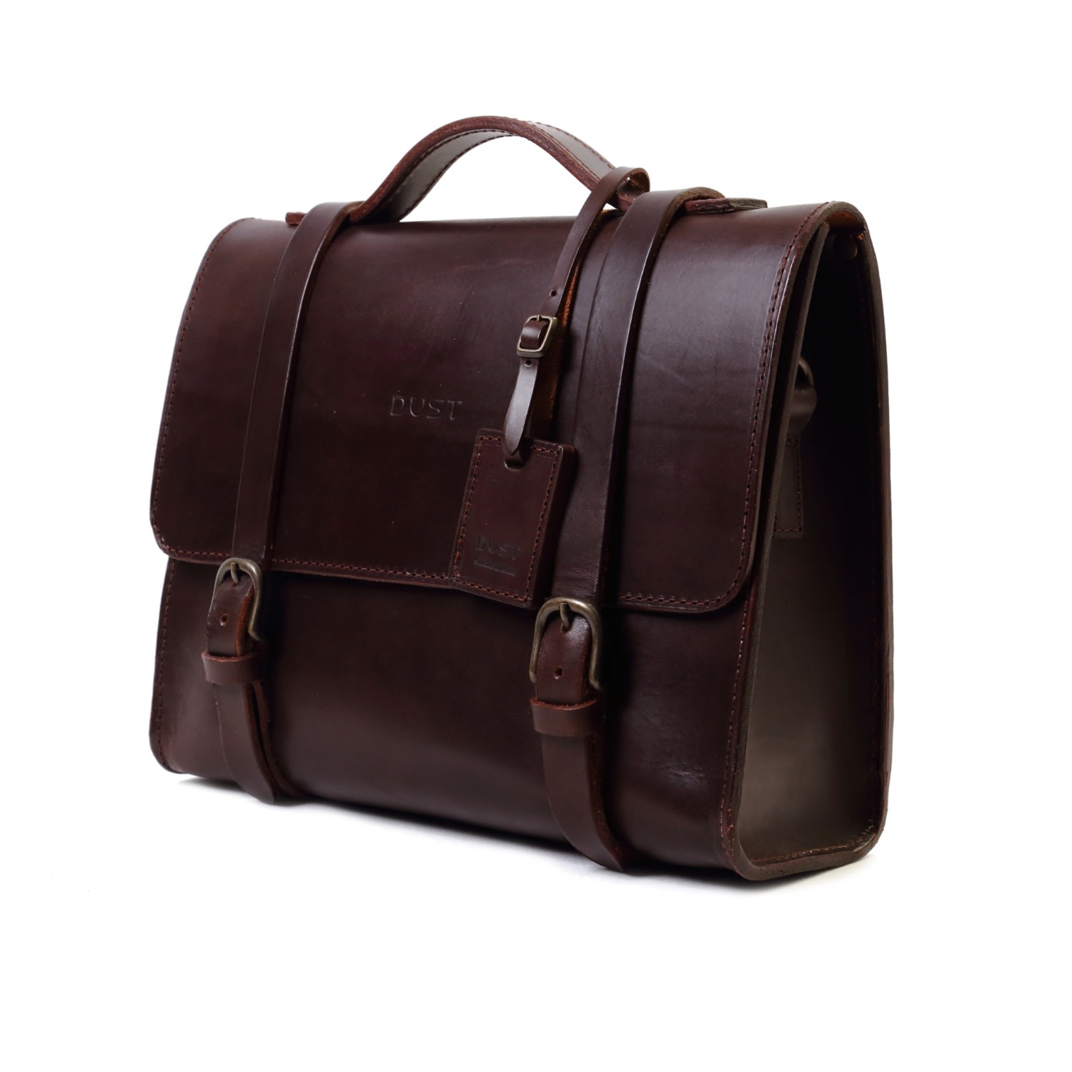 Women’s Brown Leather Briefcase Havana Mod 125 The Dust Company