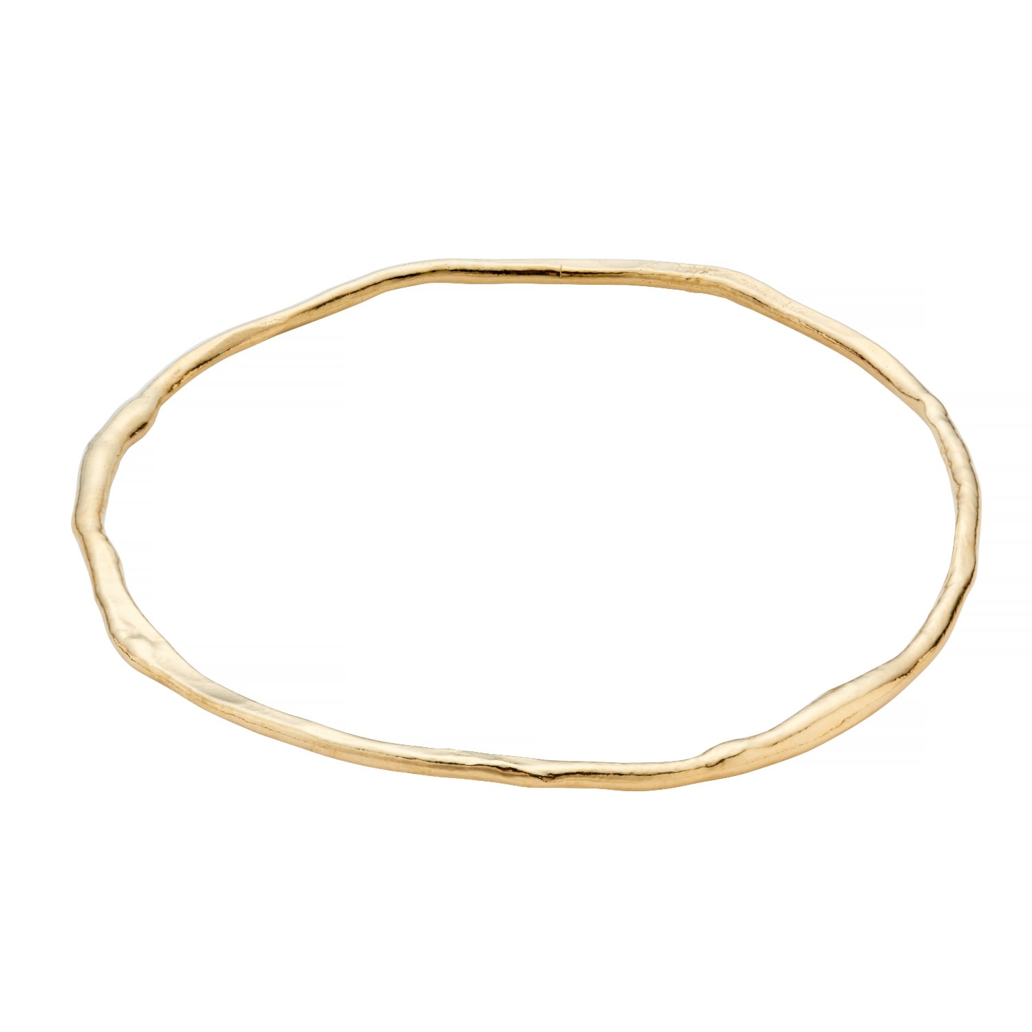 Women’s Gold Plated Molten Bangle Posh Totty Designs