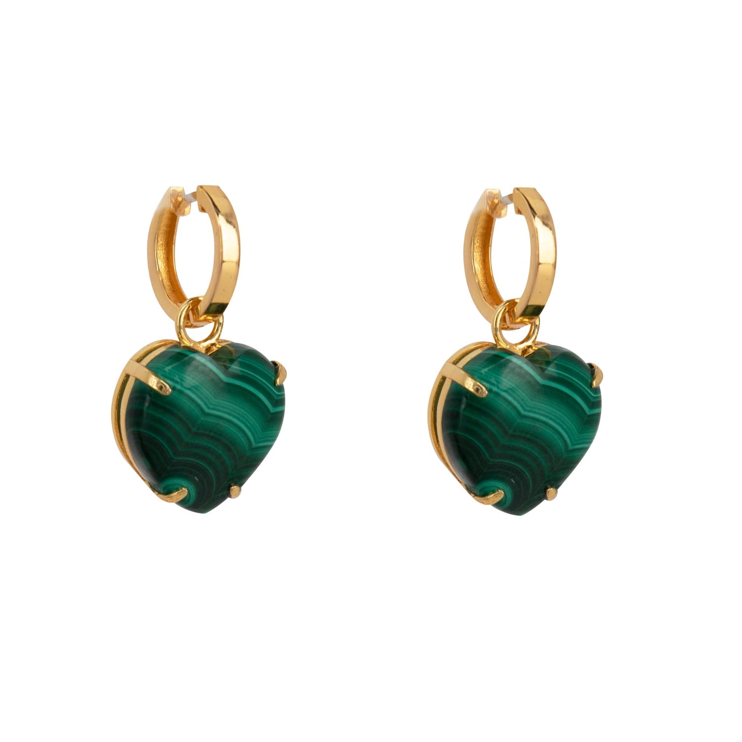 Bounkit Women's Green / Gold Viola Huggies Malachite