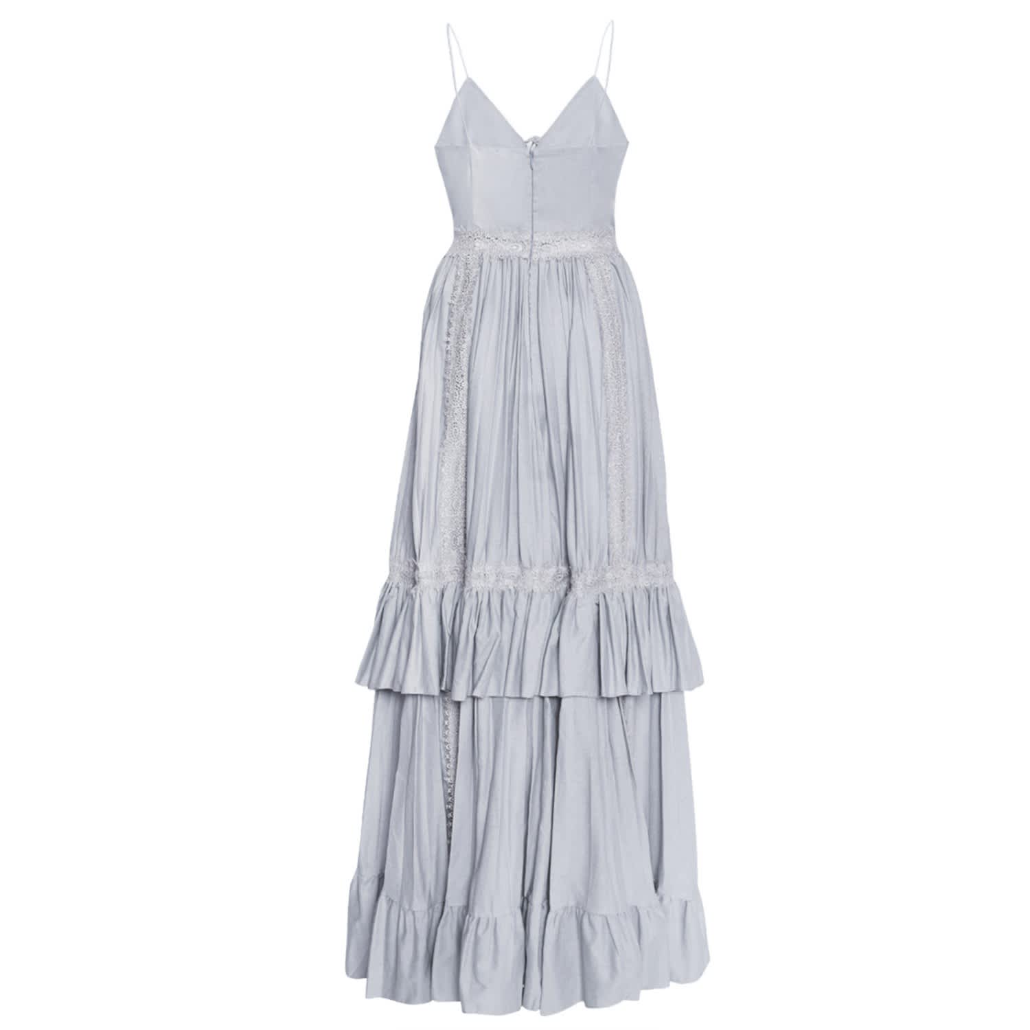 grey pleated maxi dress