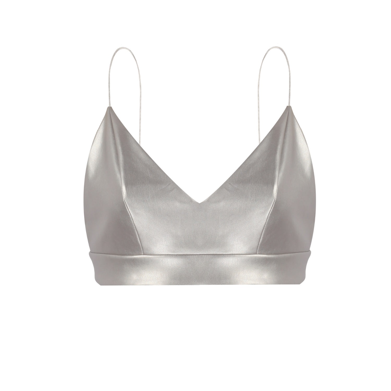 Women’s Silver Bra Bustier Extra Small Mirimalist