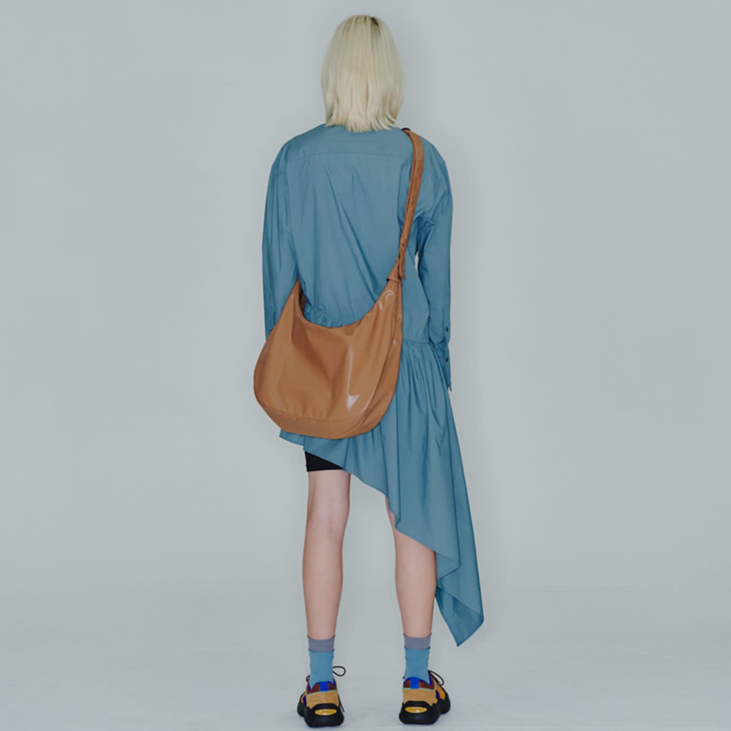 HAHARCHIVE ★ CRESCENT COATED HOBO BAG (BRWON) After Pray Edition | Crescent Coated Hobo Bag - Brown | HAH