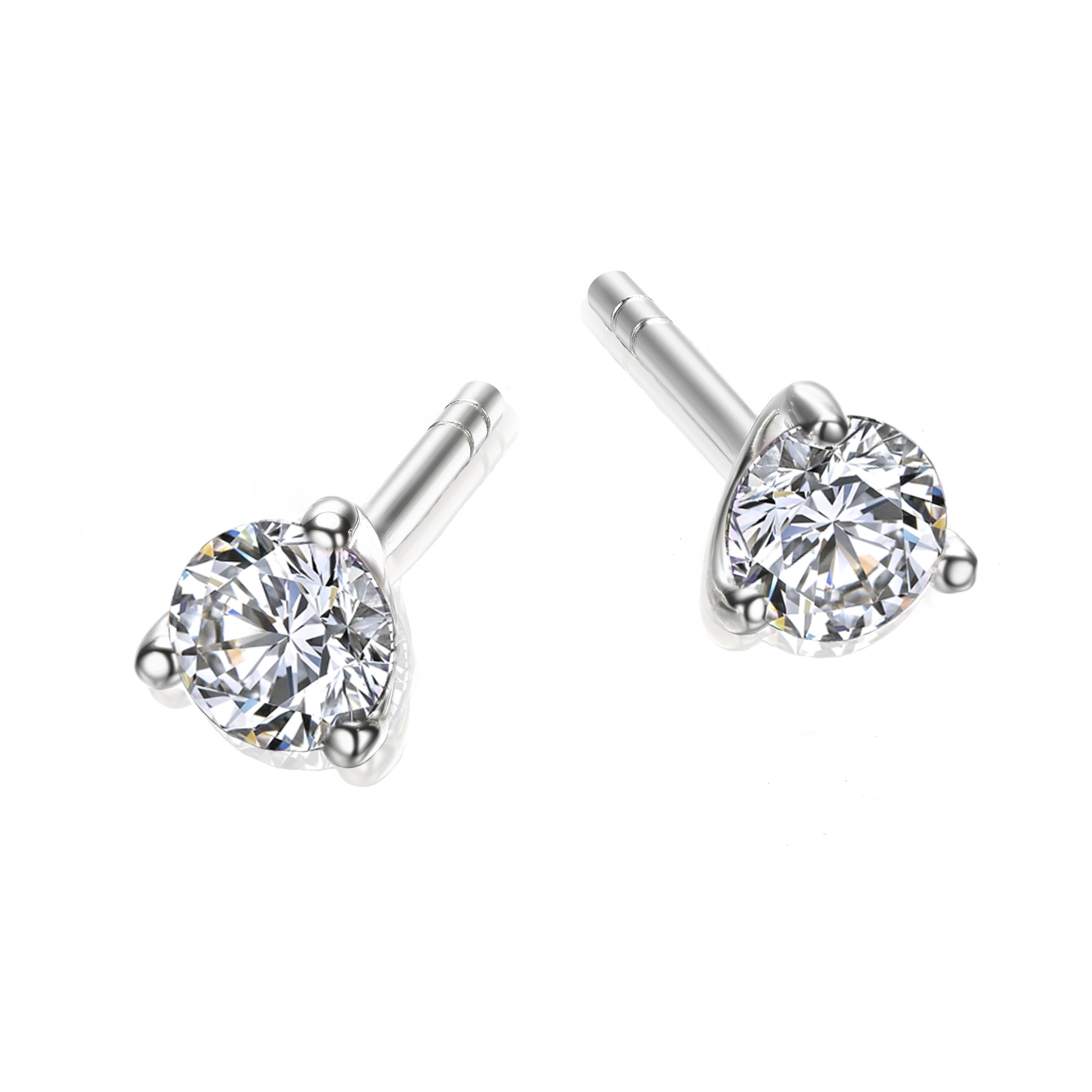 Cubic zirconia solitaire earrings deals