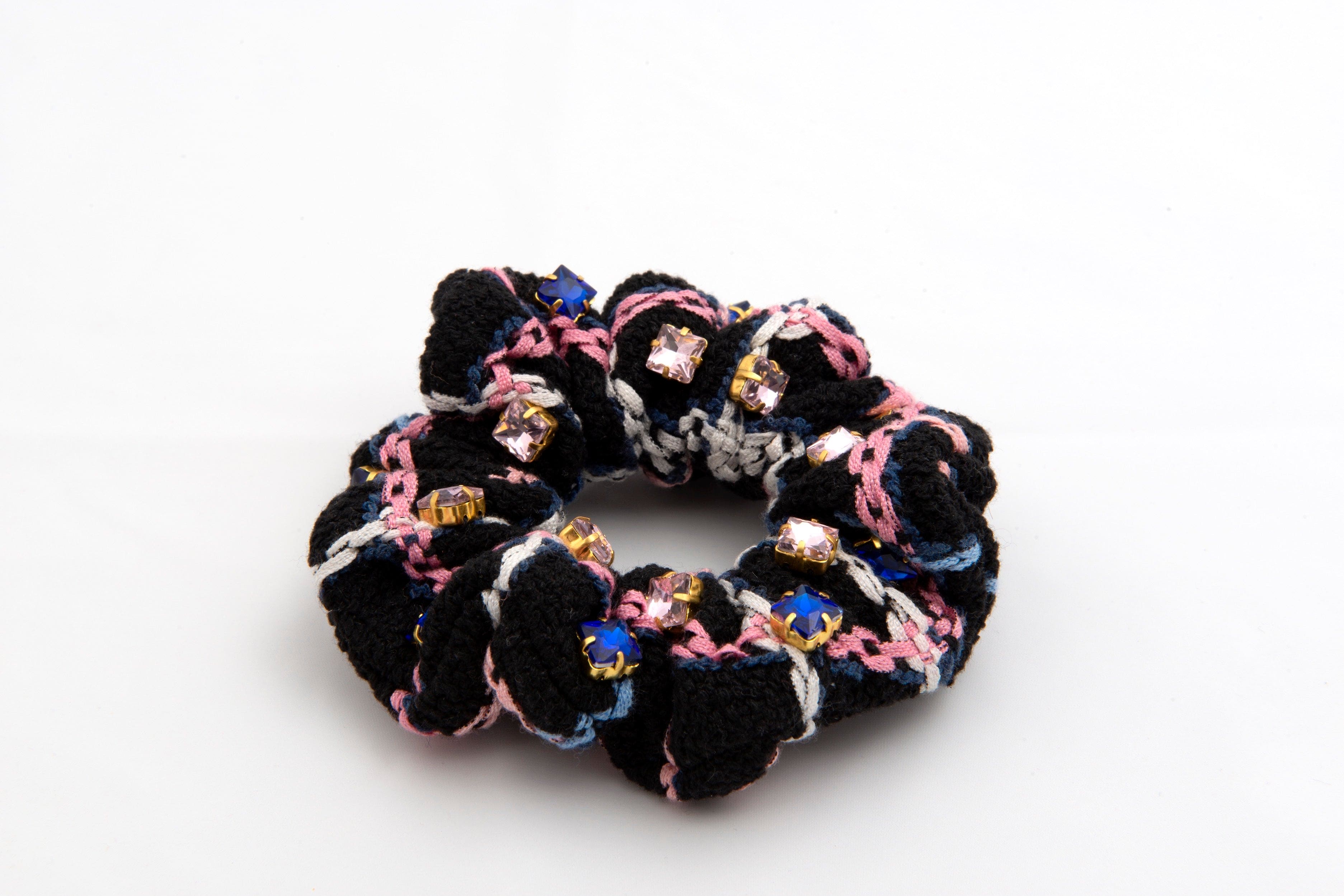 Women's Chelsea - Ring Scrunchy - Black Wool | Miss Cicconi