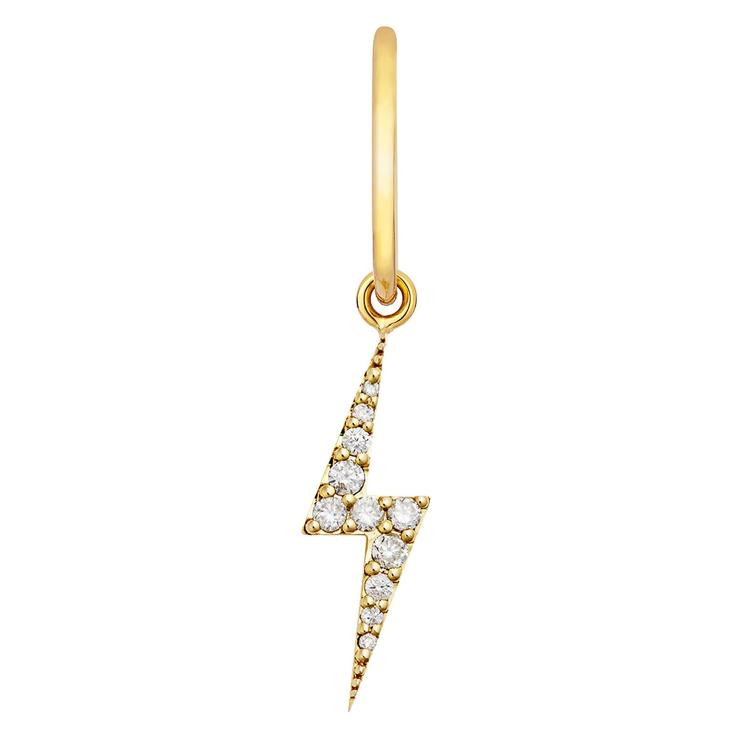 Zoe And Morgan Women's Zap Diamond Hoop Gold Single In Gold