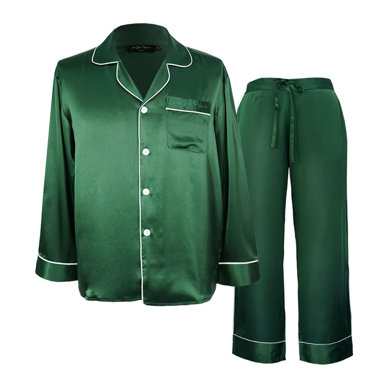 Men'S Silk Essentials Pajama - Dark Green, NOT JUST PAJAMA