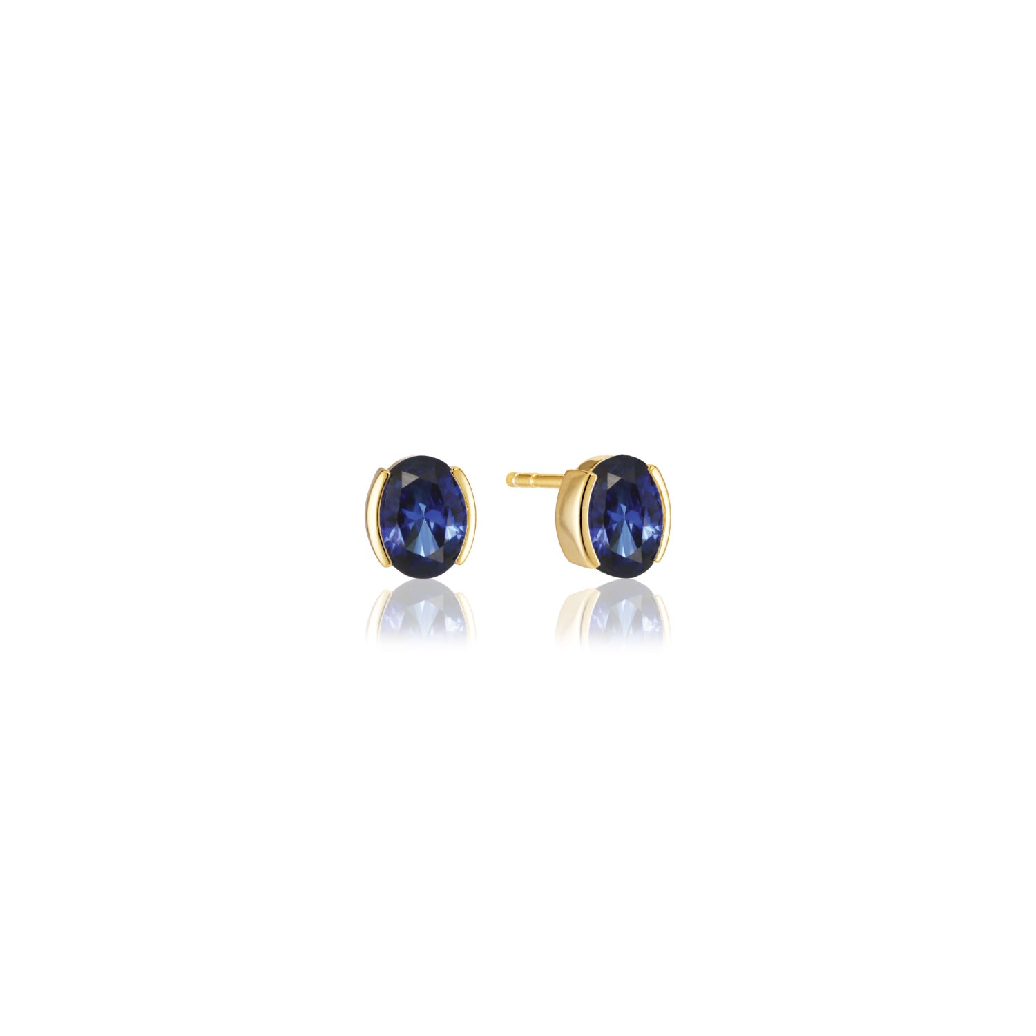 Sif Jakobs Jewellery Women's Gold / Blue Earrings Ellisse Carezza Gold Blue In Multi