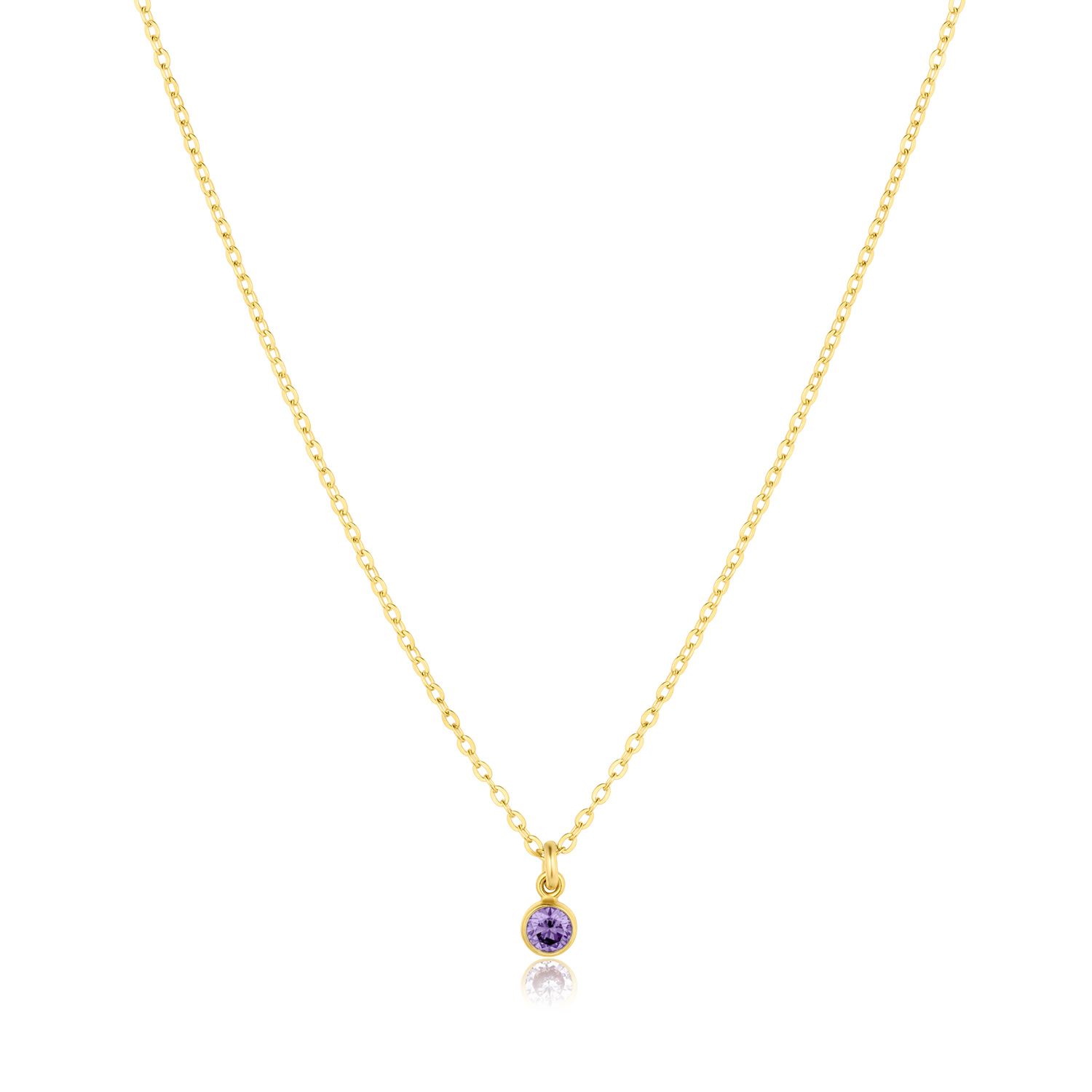 Set & Stones Women's Gold Birthstone Charm Necklace - June In Gold