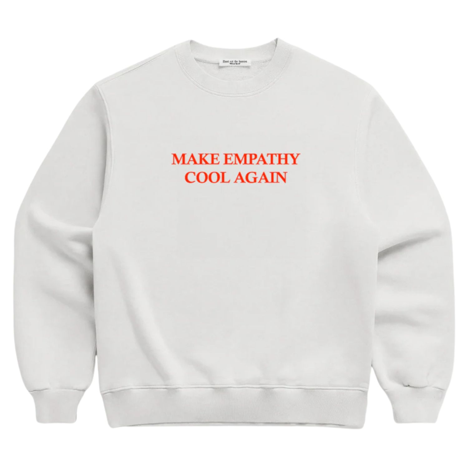 Dont Eat The Homies Women's Grey Make Empathy Cool Again Crewneck - Lunar Rock In Gray