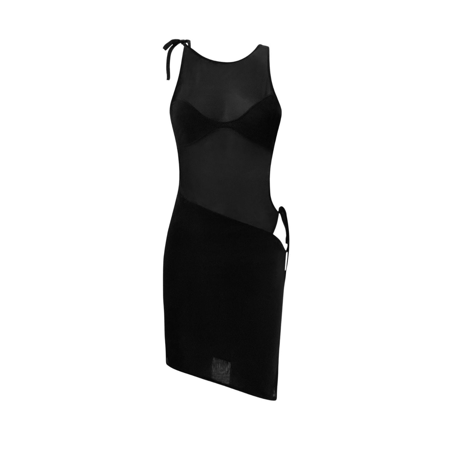 Ow Collection Women's Fiona Mesh Mini Dress - Black
