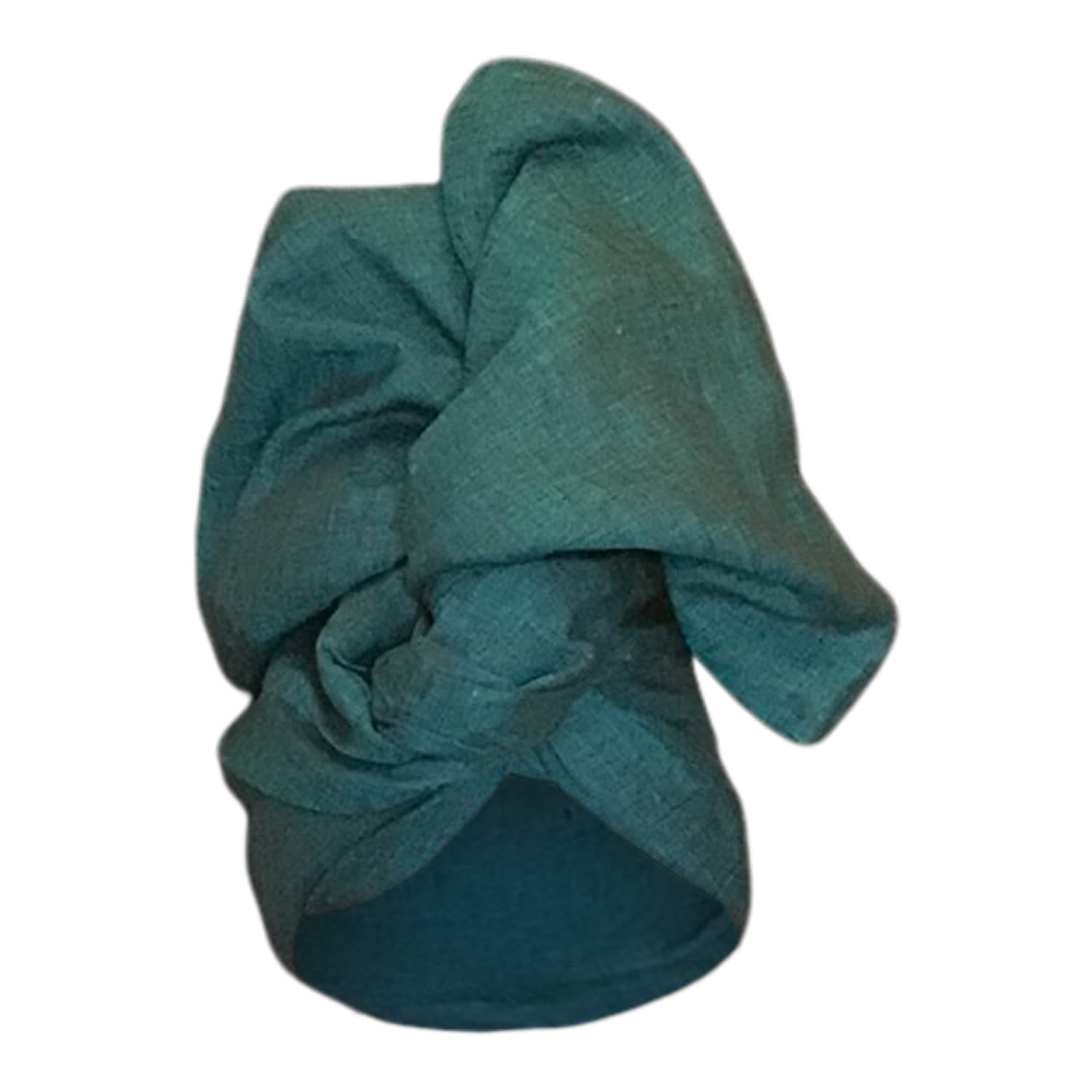 Women’s Black / Blue Twisturban Turban In Aqua & Black Yarn Dye Linen Romer Millinery