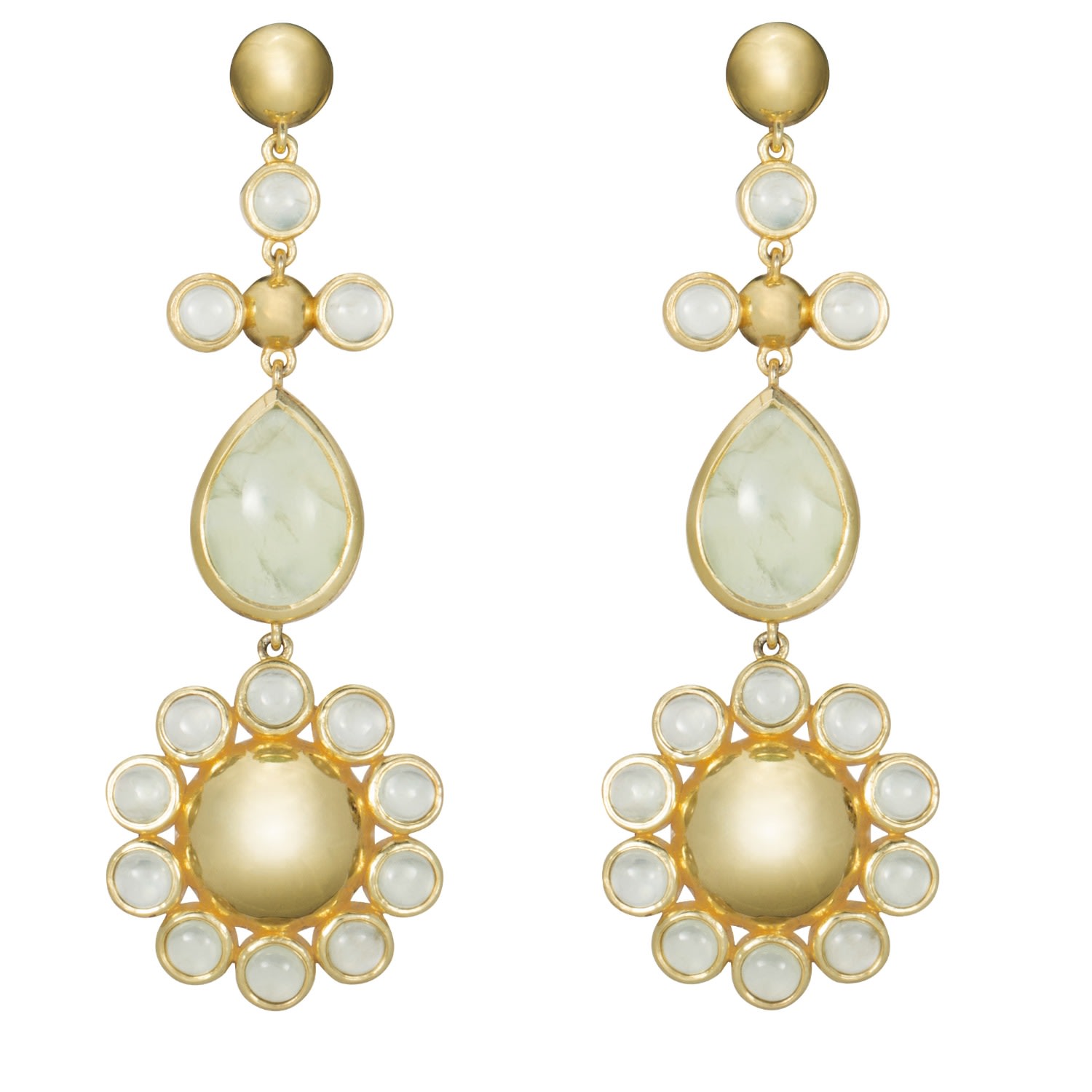 Coco & Kinney Women's Gold Prehnite Honor Earrings In Gold