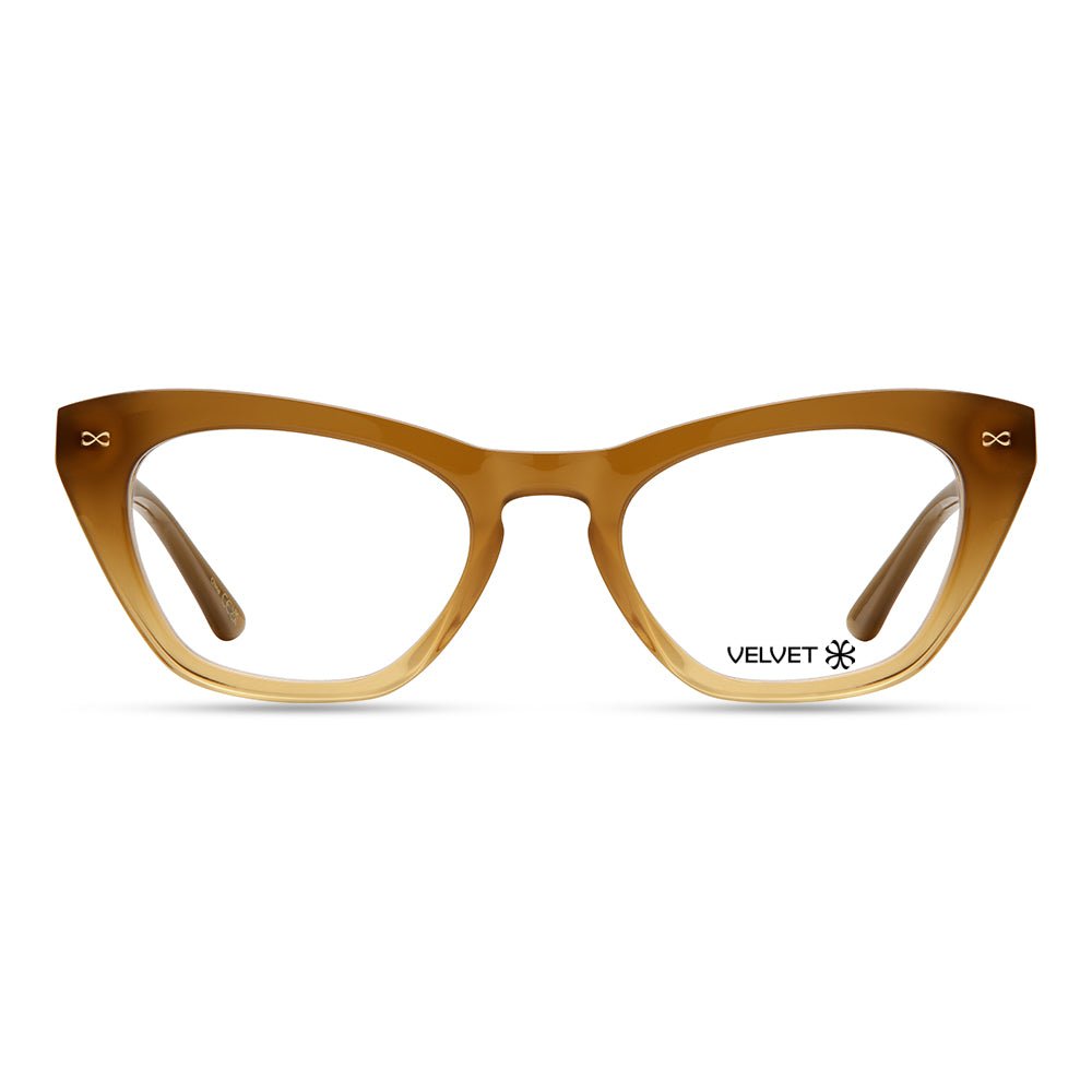 Velvet Eyewear Women's  Cat Eye Optical Style - Stevie - Brown