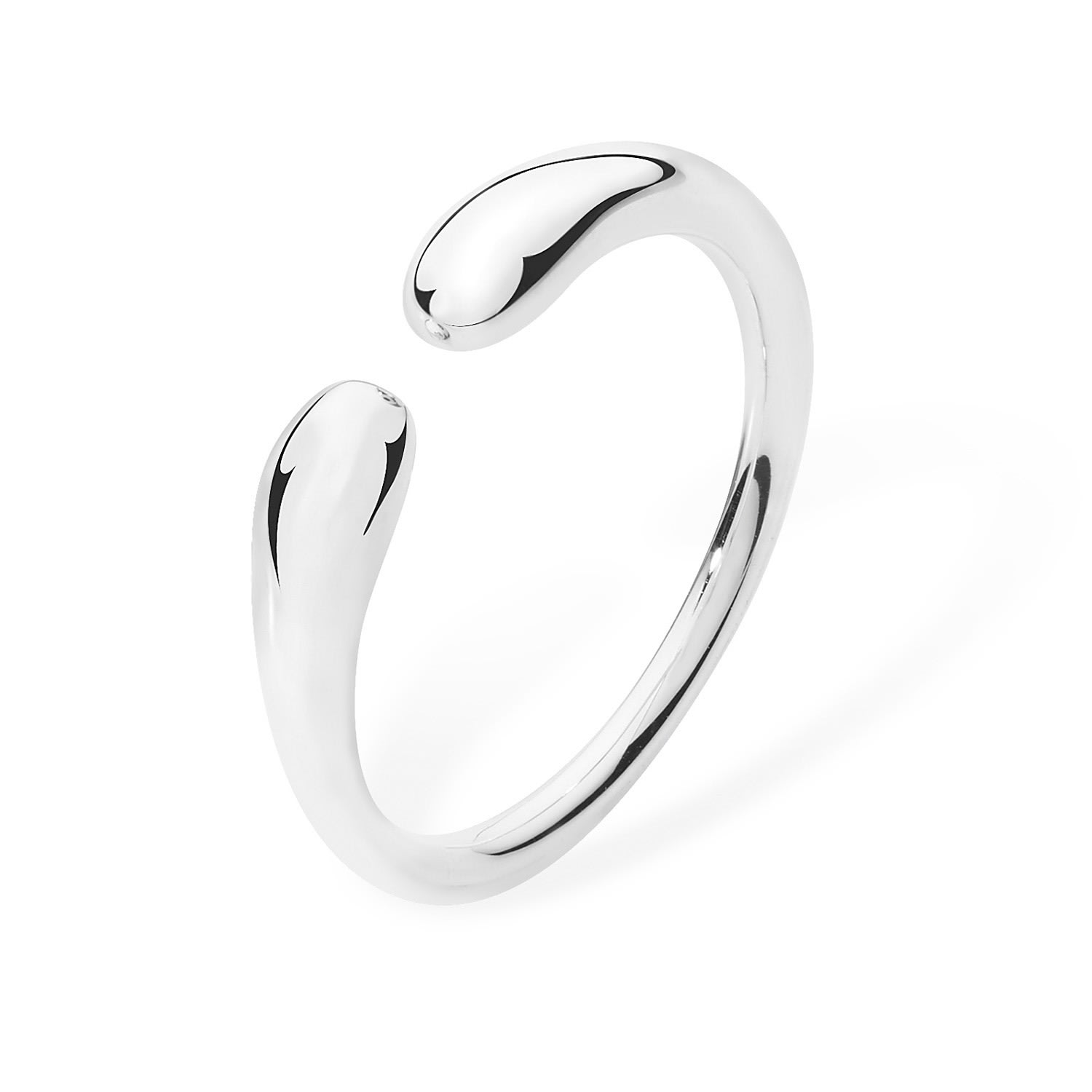 Women’s Silver Double Drop Ring Lucy Quartermaine