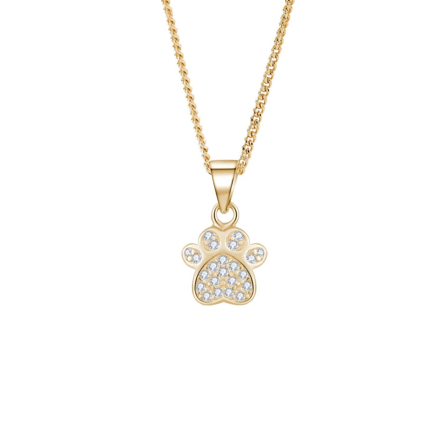 Amati Collection Women's Matching Paw Necklace - Gold In Gold