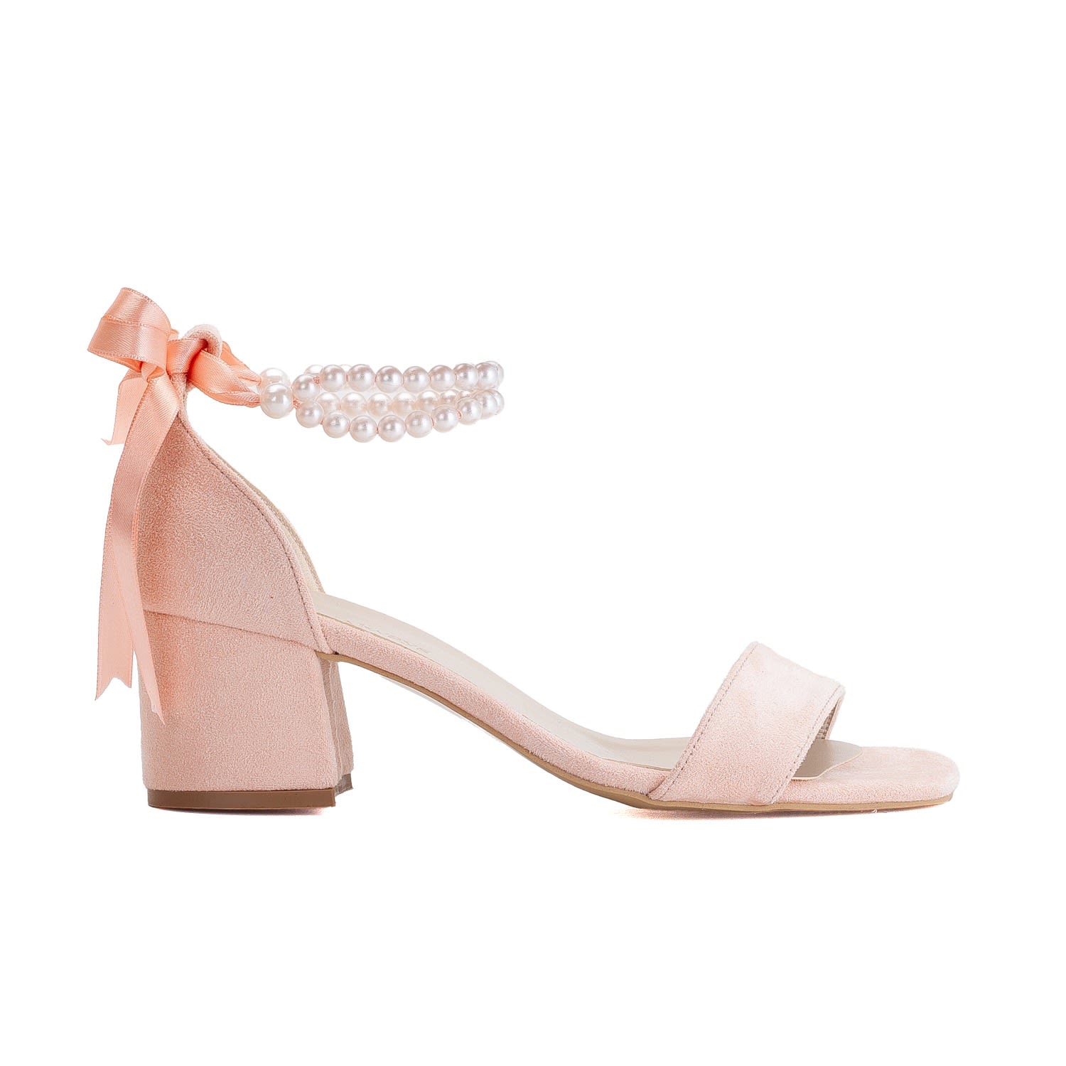 Forever & Always Shoes Women's Neutrals Illy - Coral Suede Sandals With Pearls In Orange