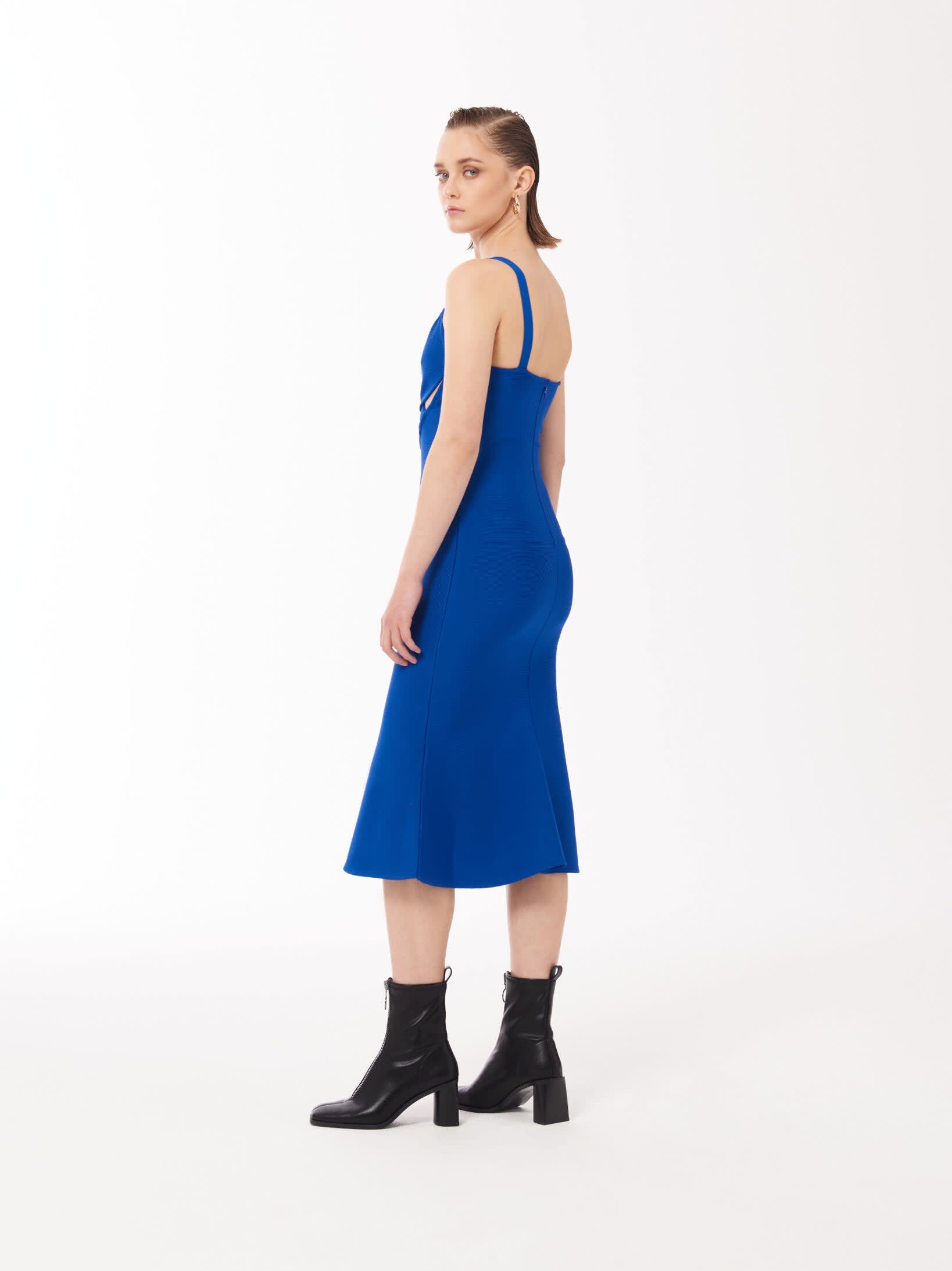 cut out bandage bodycon dress Chain Reaction Cut Out Bandage Midi Dress - Black