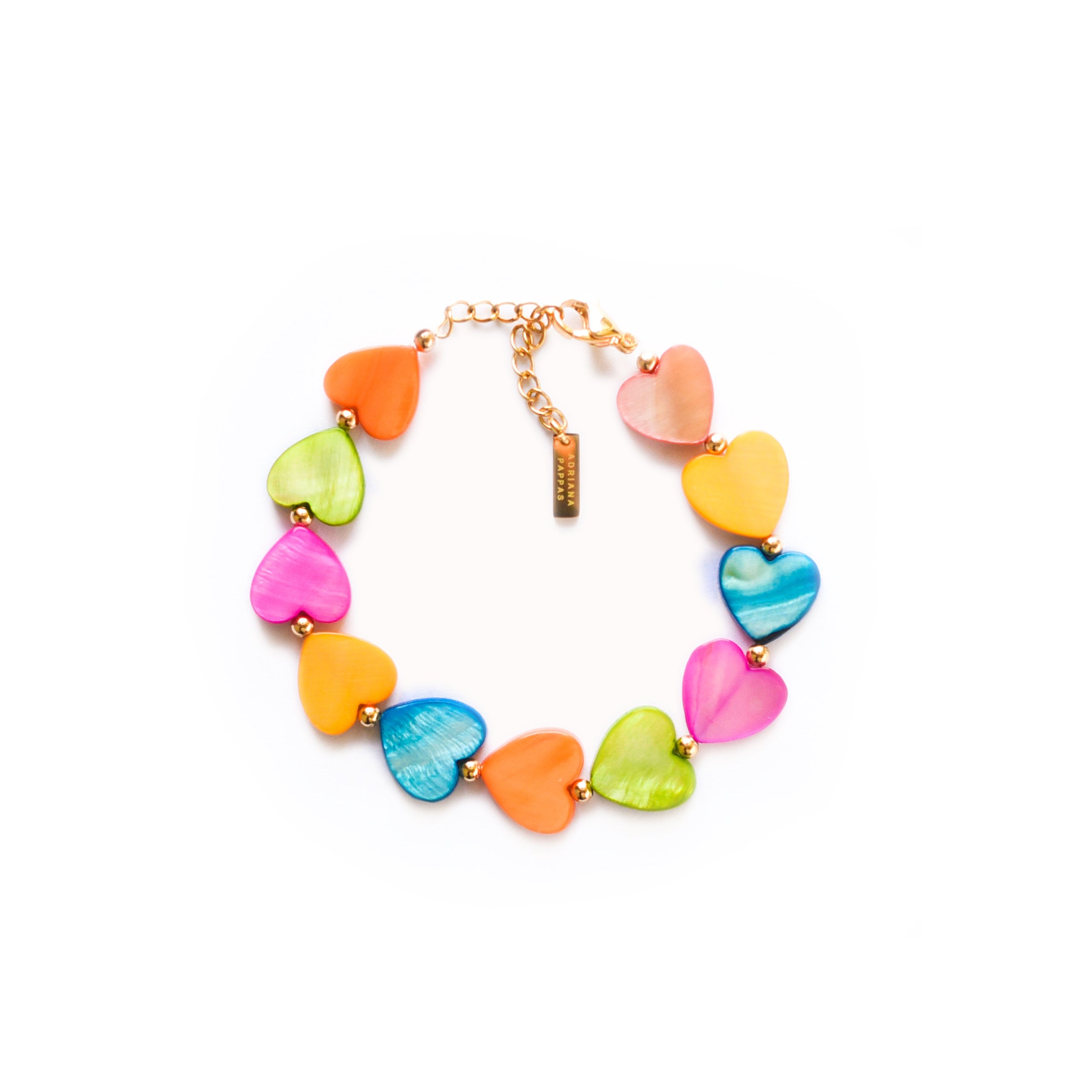 Women’s Rainbow Hearts Bracelet Adriana Pappas Designs